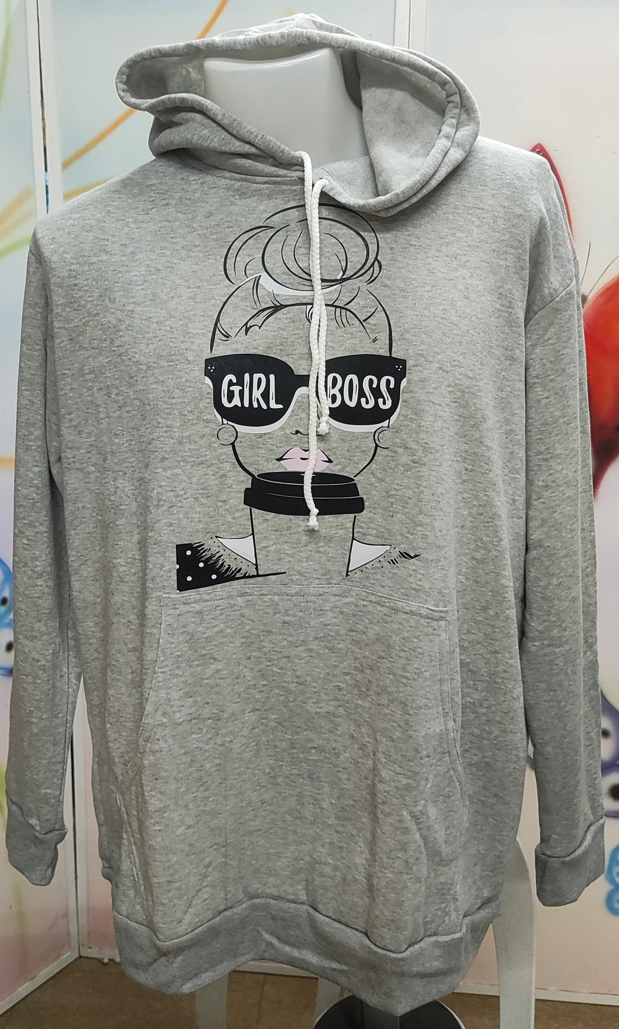 Girl Boss Graphic Hoodie Jacket (Free Size)