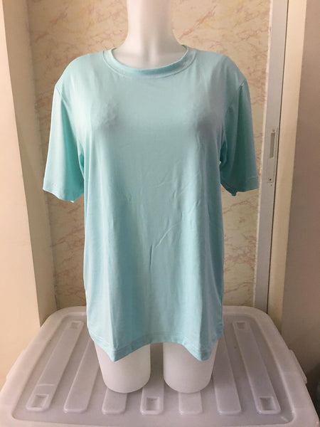 Plain T-Shirt Cotton Spandex Mint Green