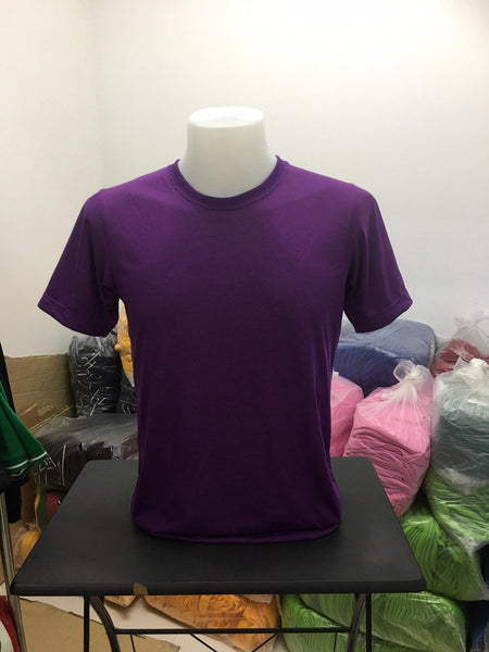 Plain T-Shirt Cotton Jersey Purple