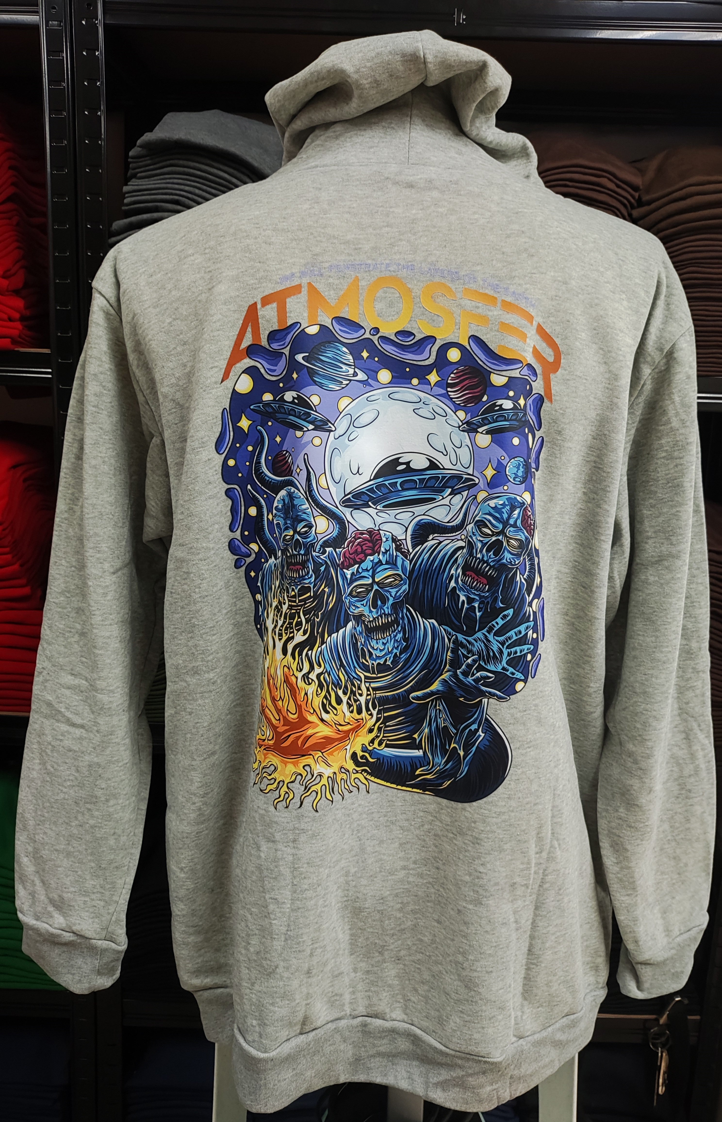 Atmosfer Graphic Hoodie Jacket (Free Size)