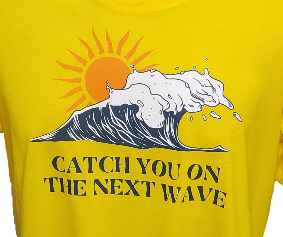 Catch You On The Next Wave Graphic Cotton Tee (Large)