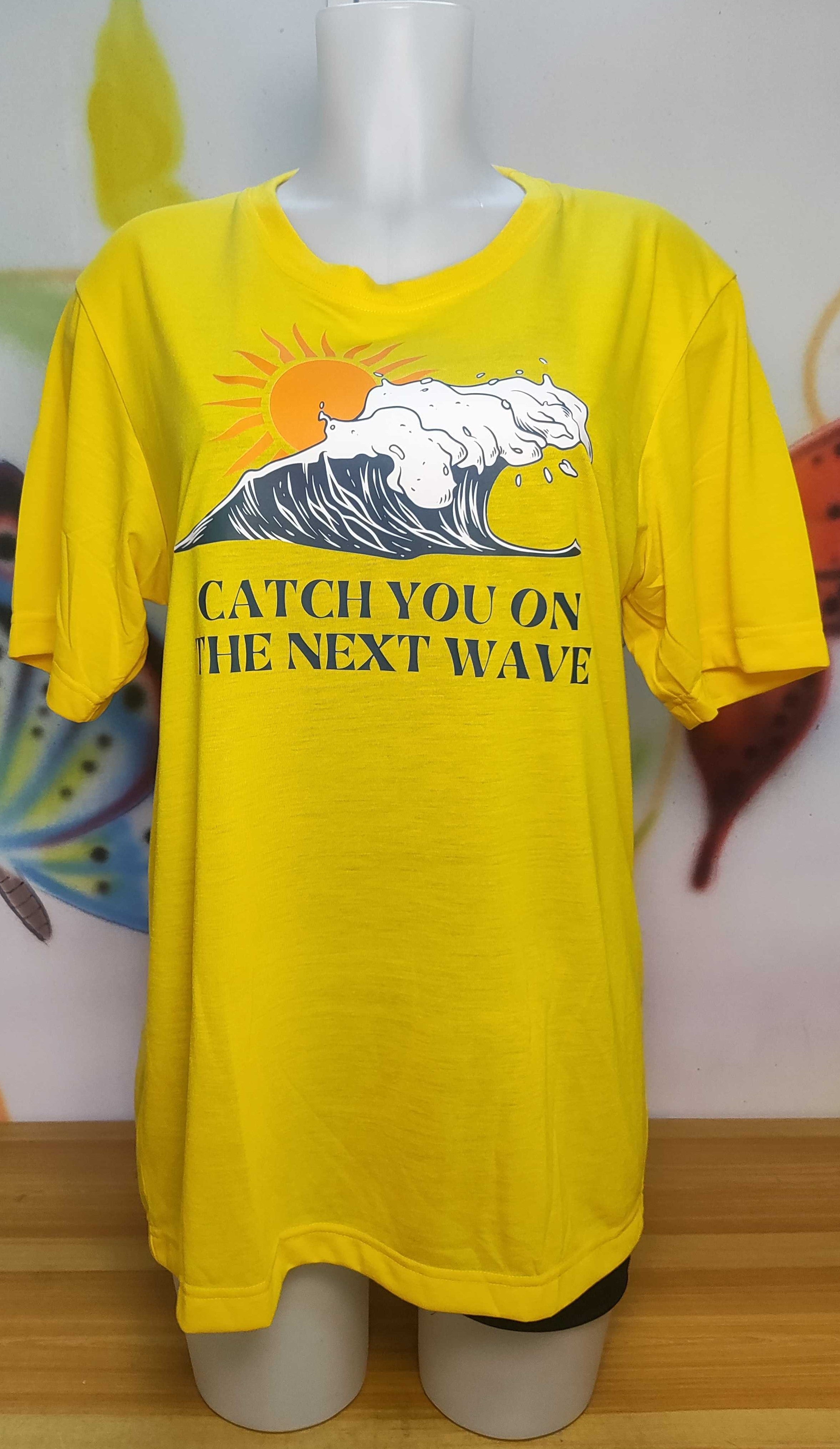 Catch You On The Next Wave Graphic Cotton Tee (Large)
