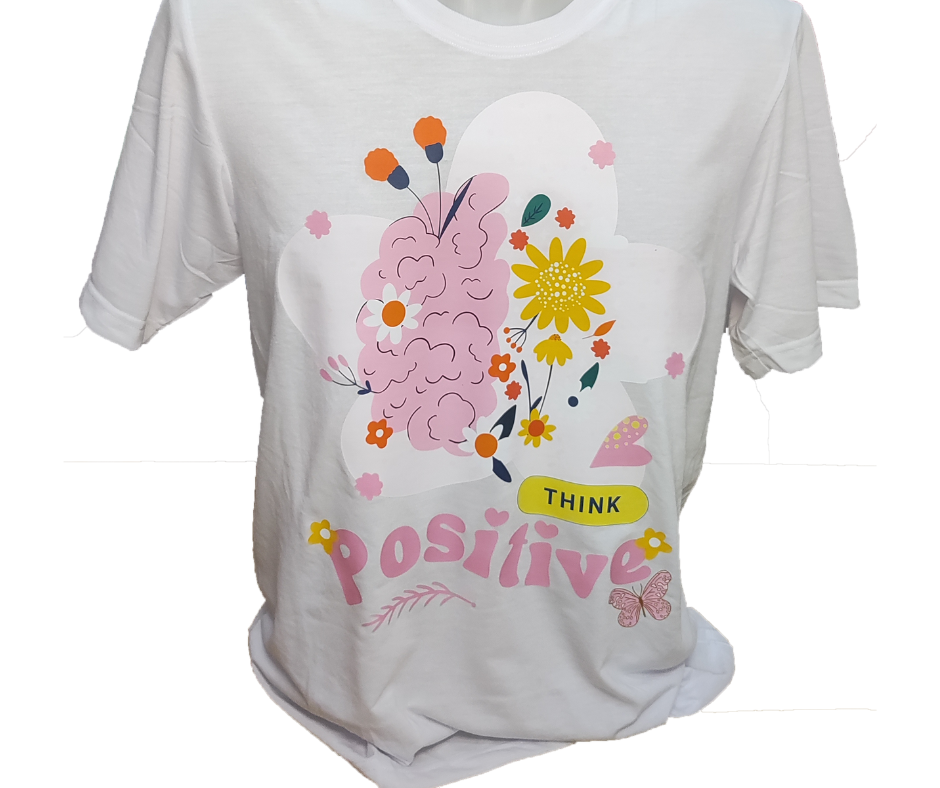 Think Positive Graphic Cotton Tee (Large)