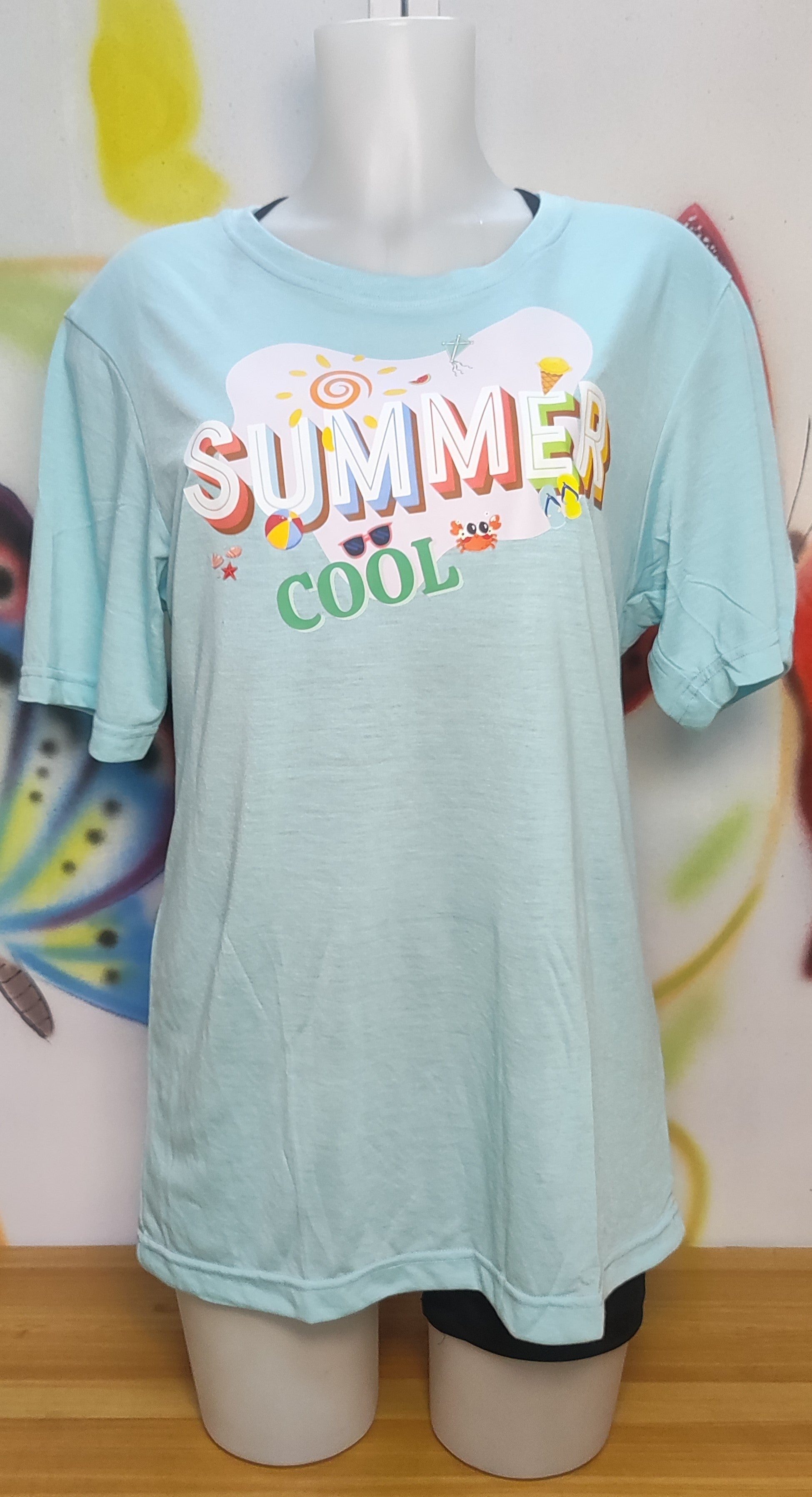 Summer Cool Graphic Cotton Tee (Large)