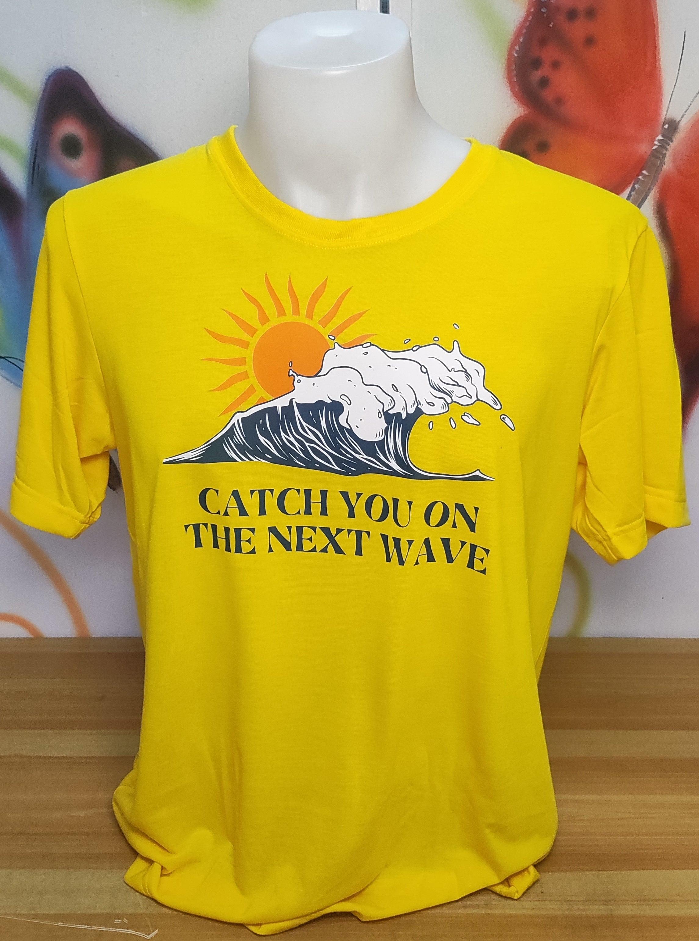Catch You On The Next Wave Graphic Cotton Tee (Large)