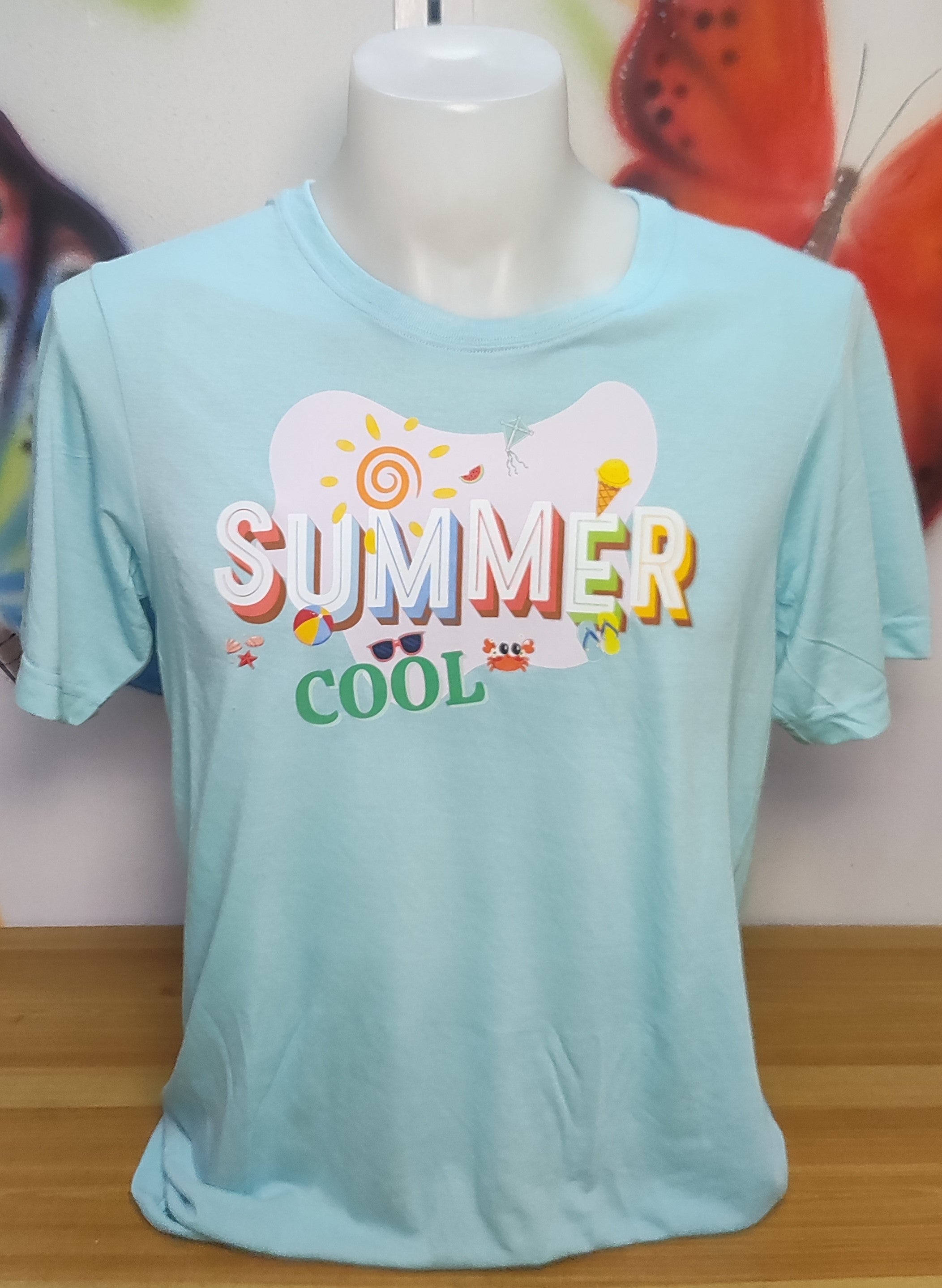 Summer Cool Graphic Cotton Tee (Large)