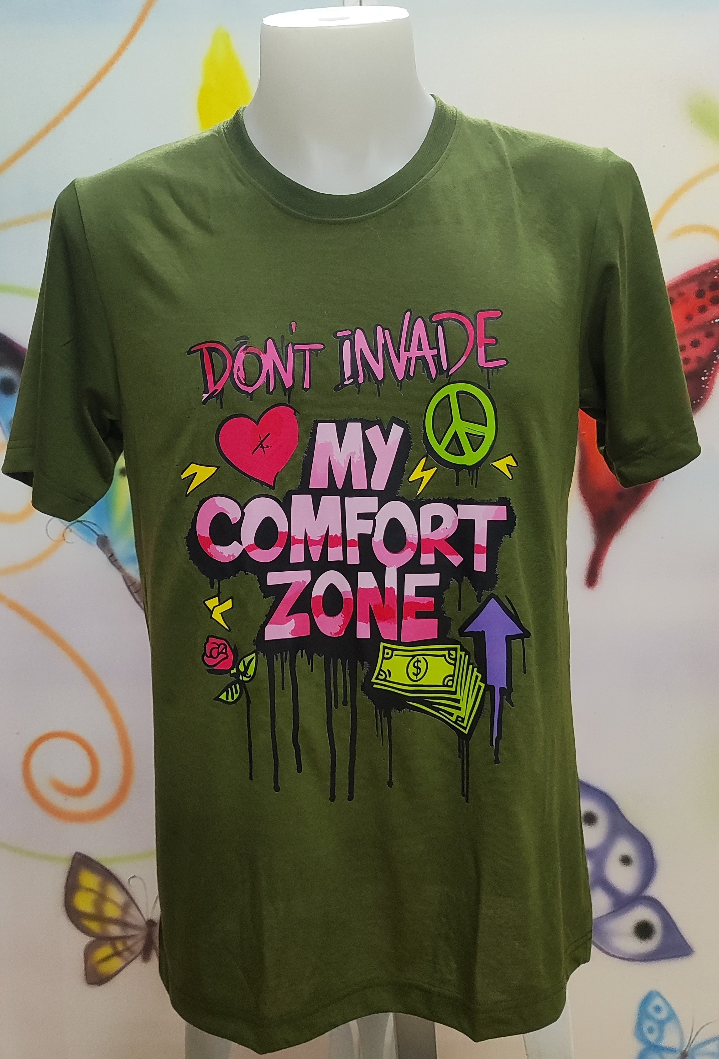 Don't Invade My Comfort Zone Graphic Tee (Large)
