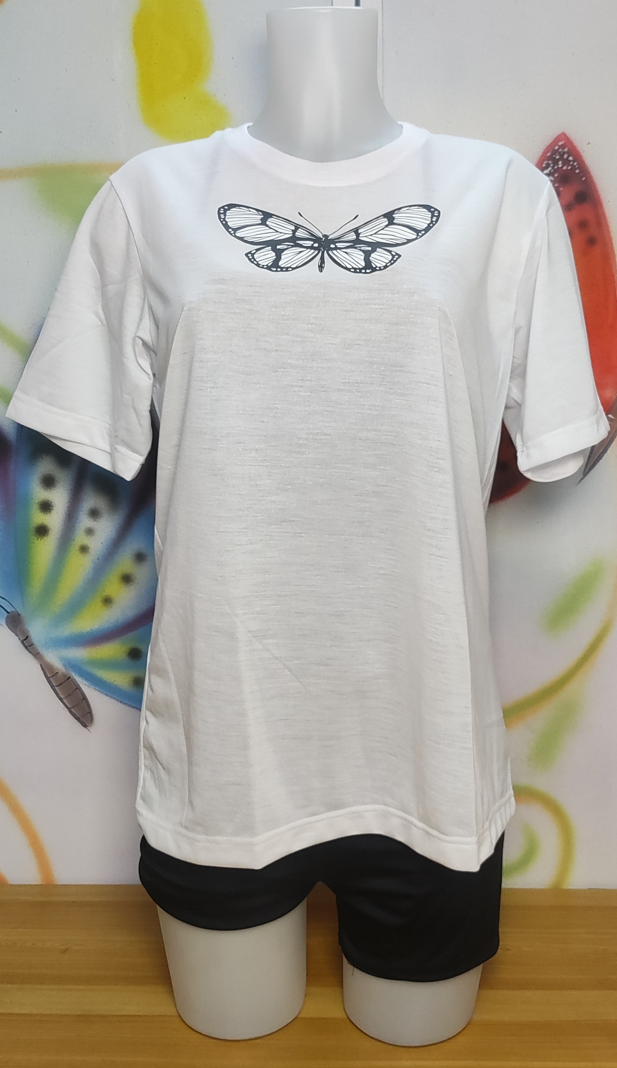 Butterfly Graphic Cotton Tee (Medium)
