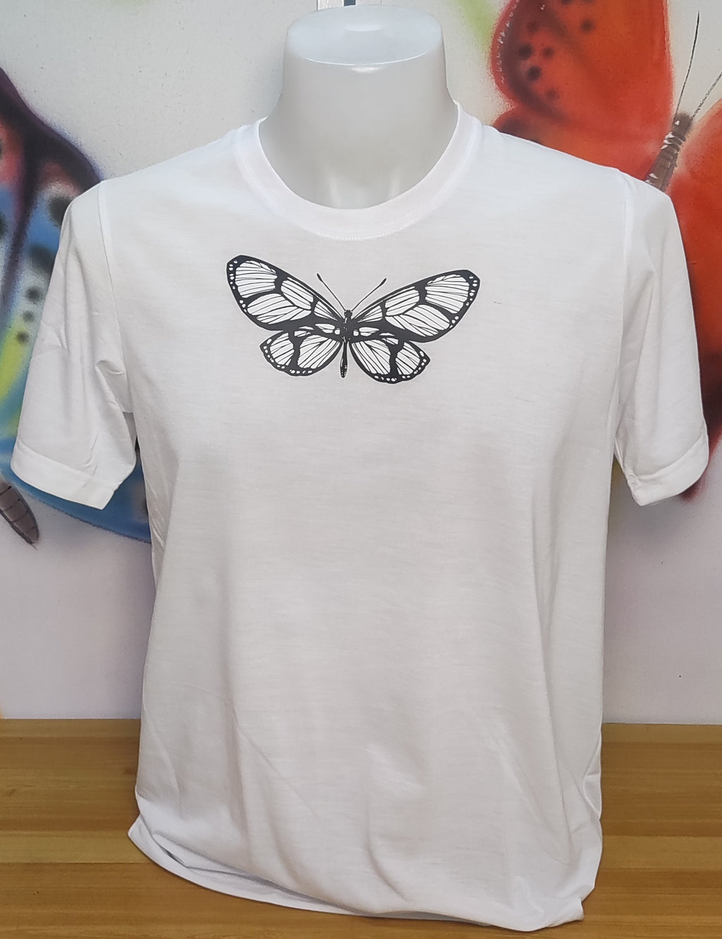 Butterfly Graphic Cotton Tee (Medium)