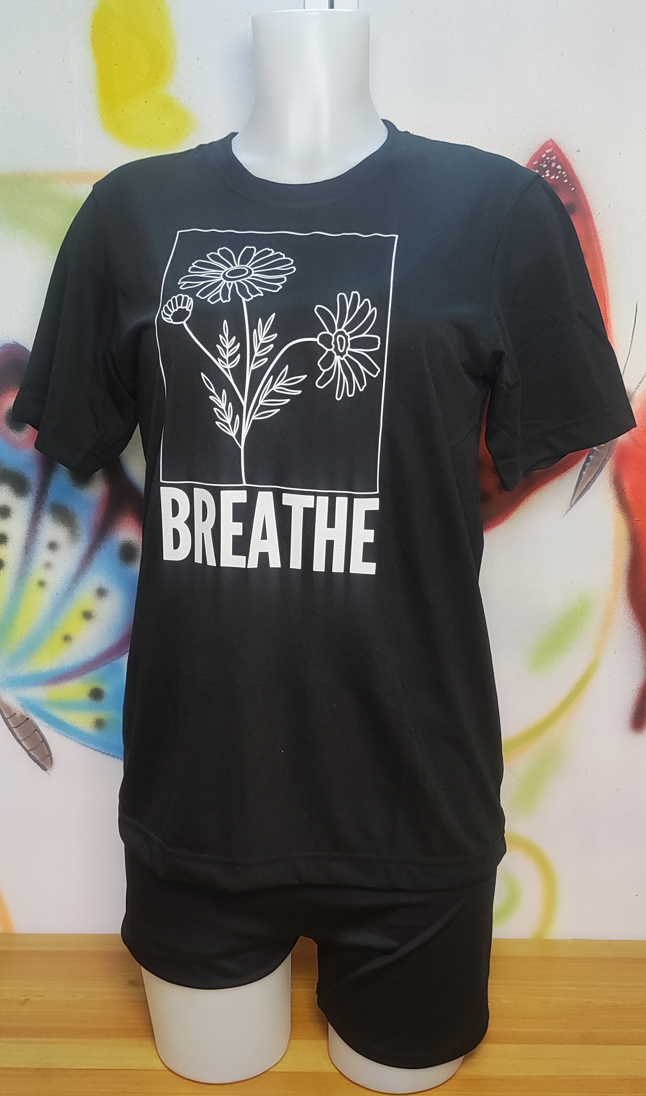 BREATHE Graphic Cotton Tee (Small)