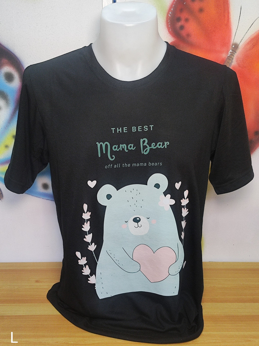 The Best Mama Bear Graphic Cotton Tee (Large)