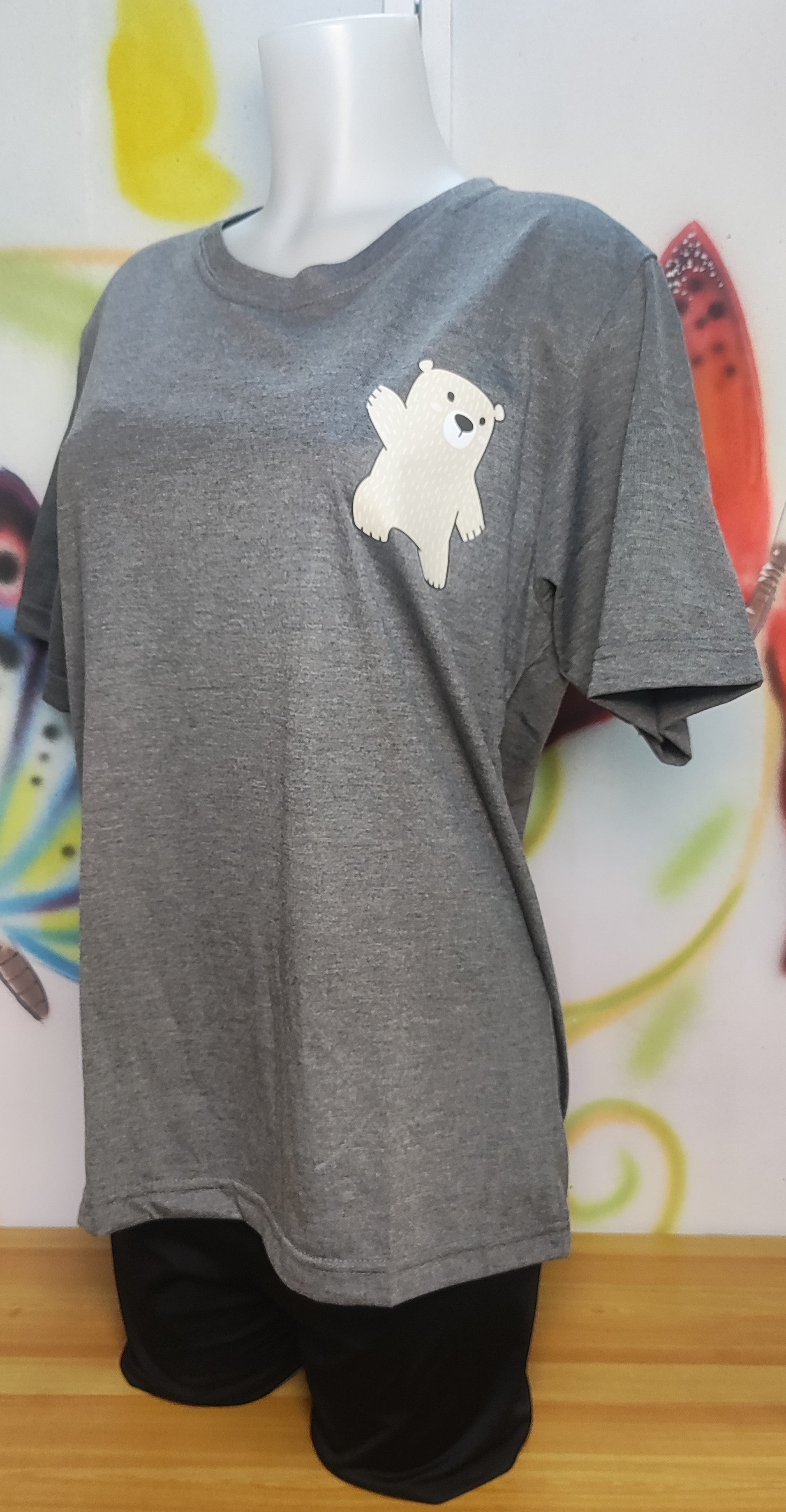 Dancing Bear Graphic Cotton Tee (Large)