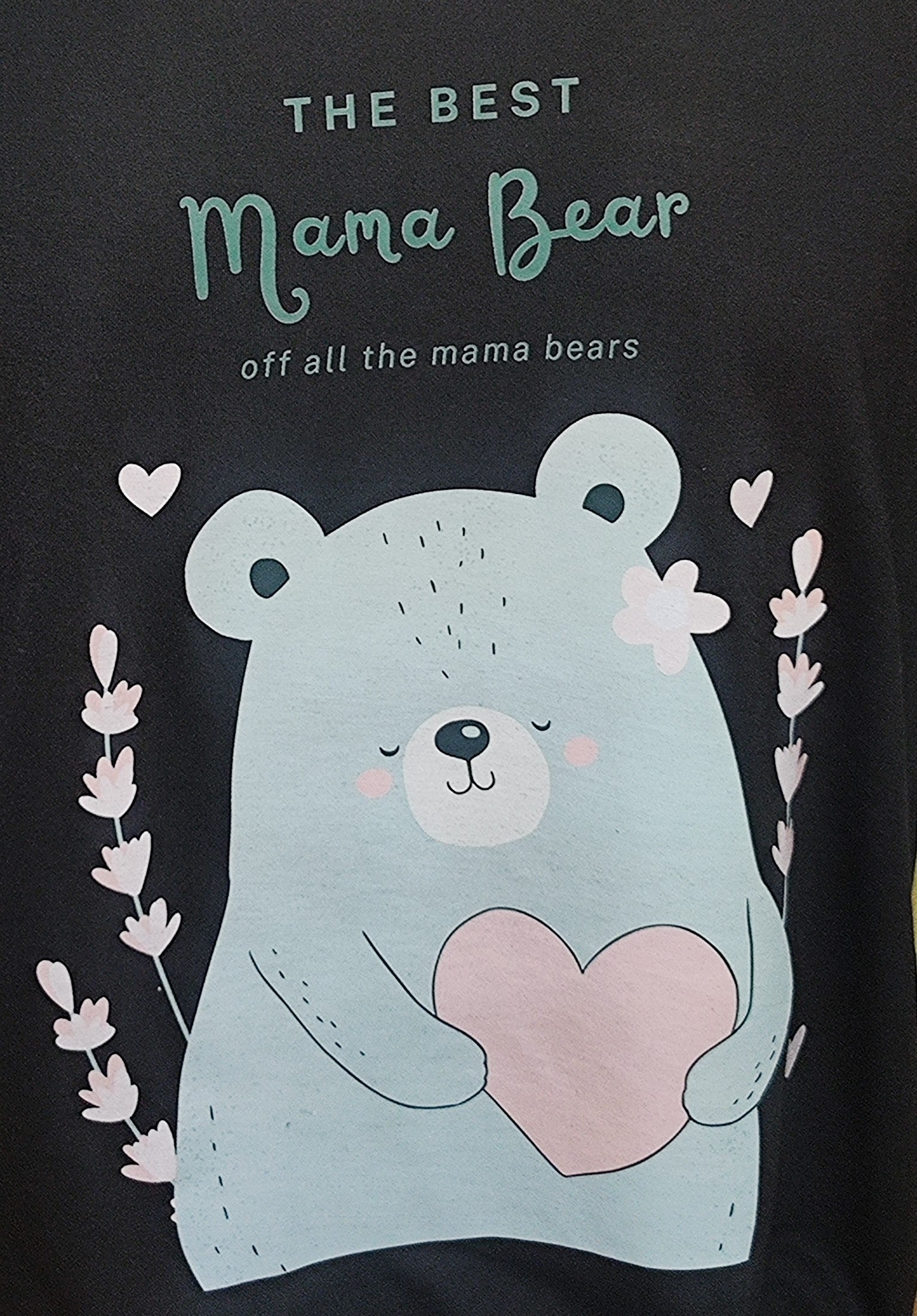 The Best Mama Bear Graphic Cotton Tee (Large)