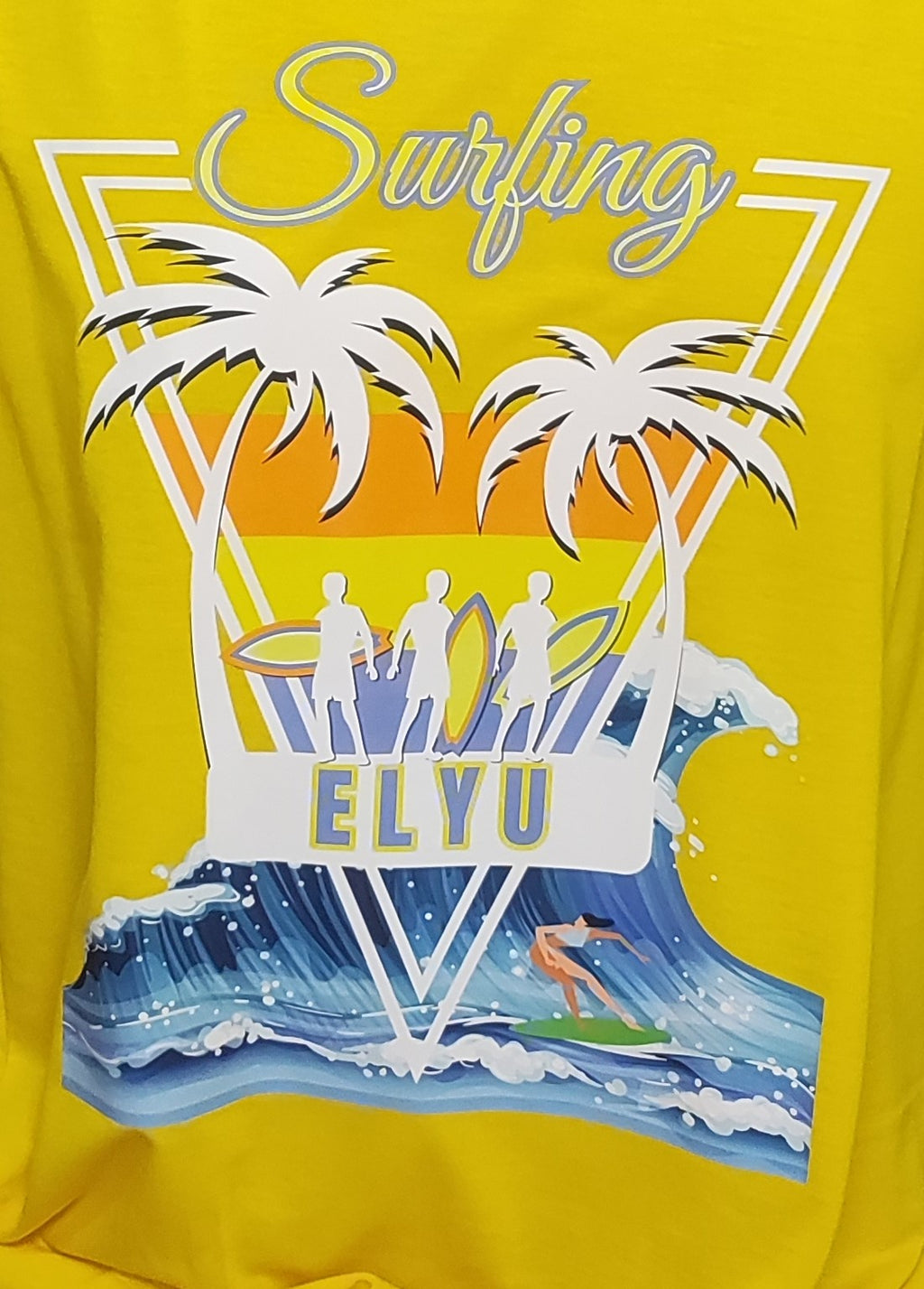 Surfing Elyu Graphic Cotton Tee (Large)