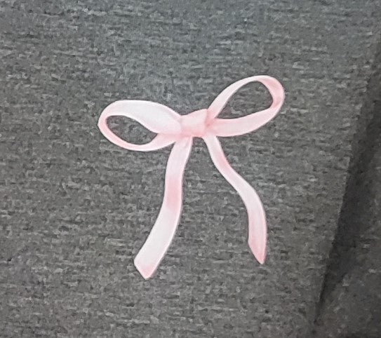 Pink Ribbon Gray Graphic Cotton Tee (Large)
