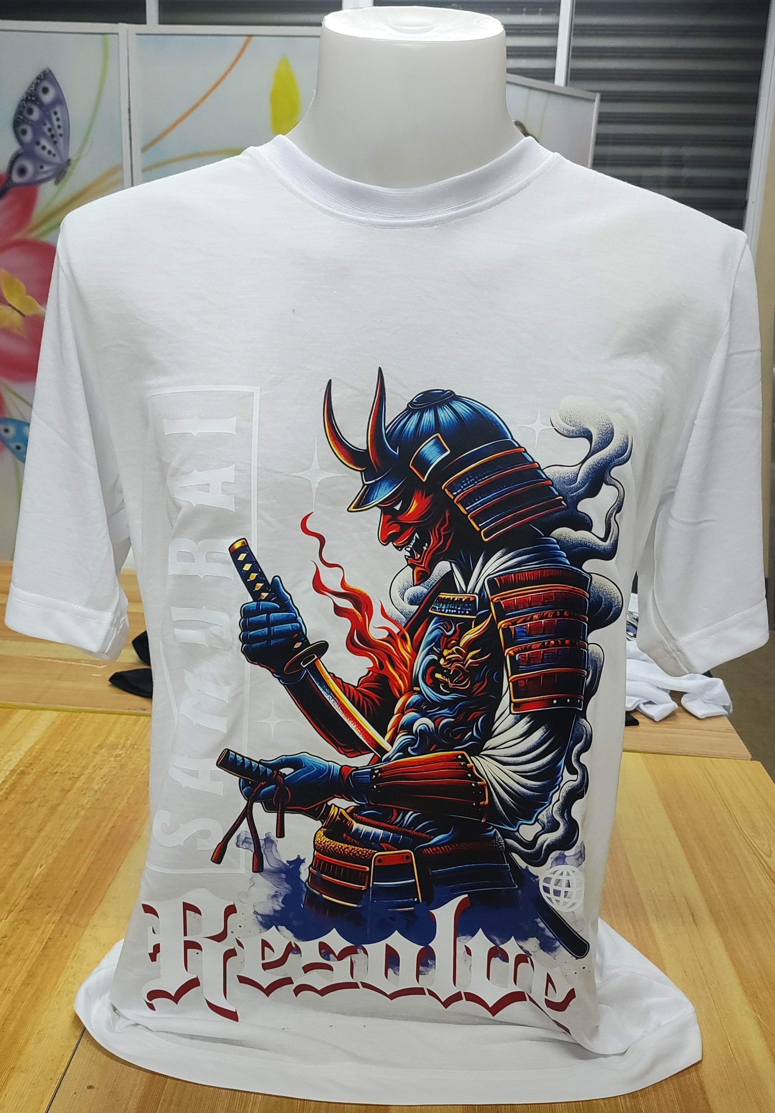 Samurai Resolve Graphic Cotton Tee (XL)