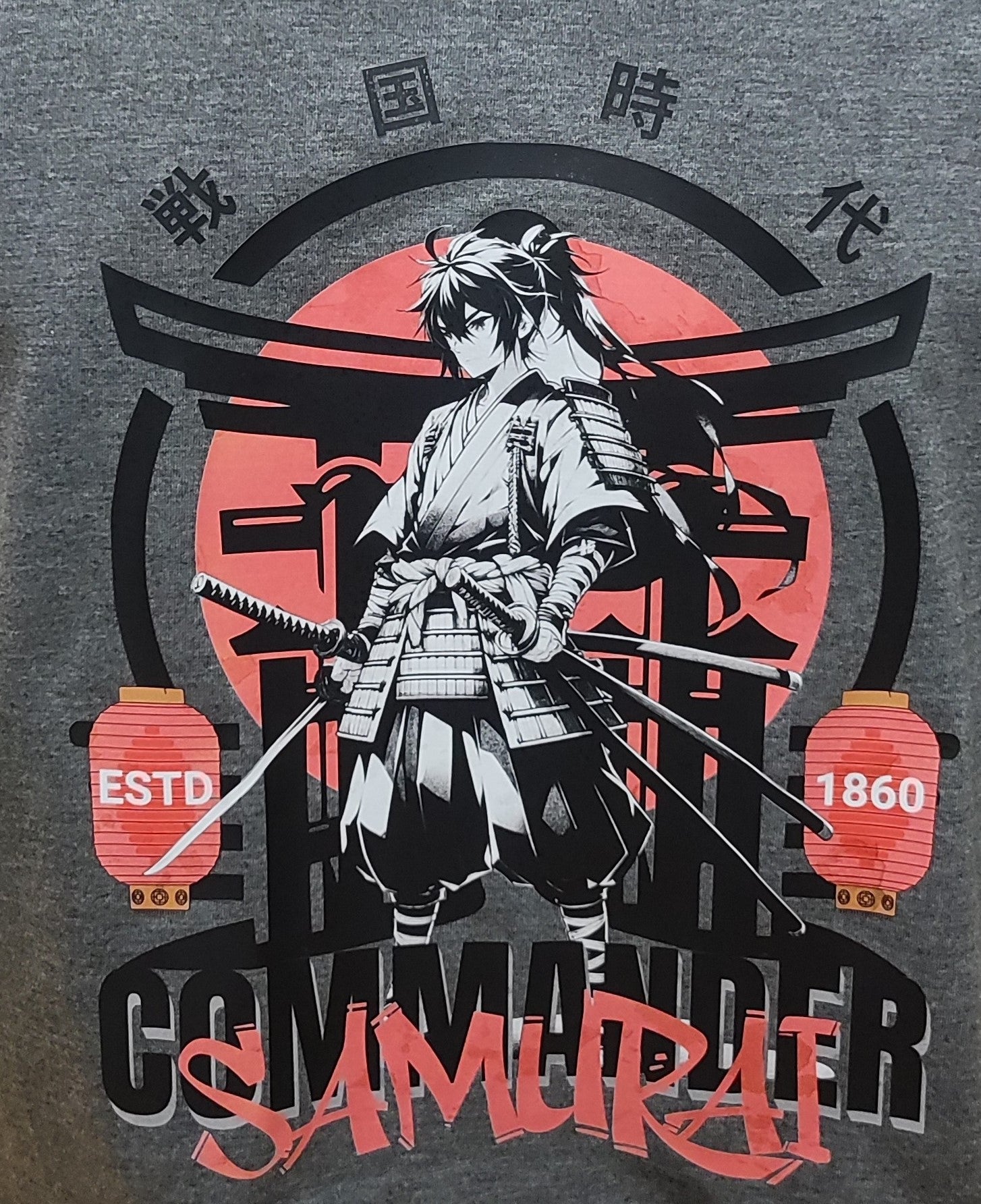 Samurai Commander Graphic Cotton Tee (Large)