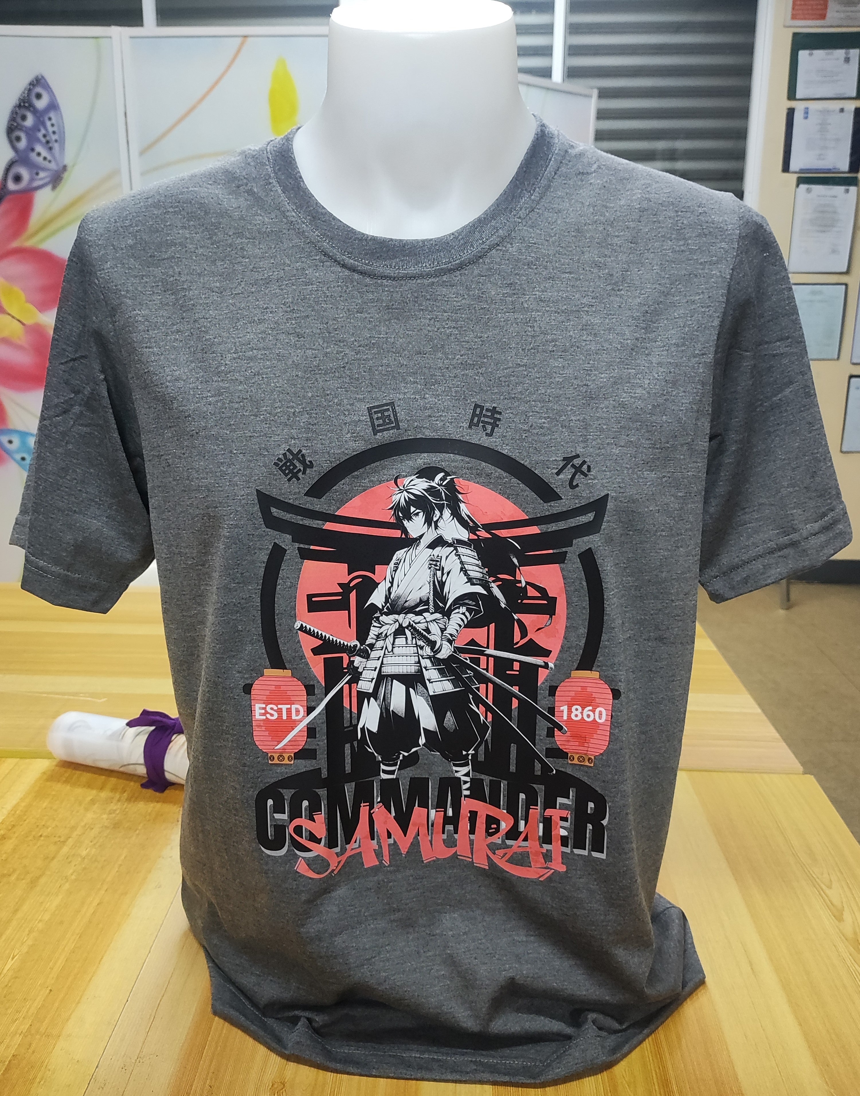 Samurai Commander Graphic Cotton Tee (Large)