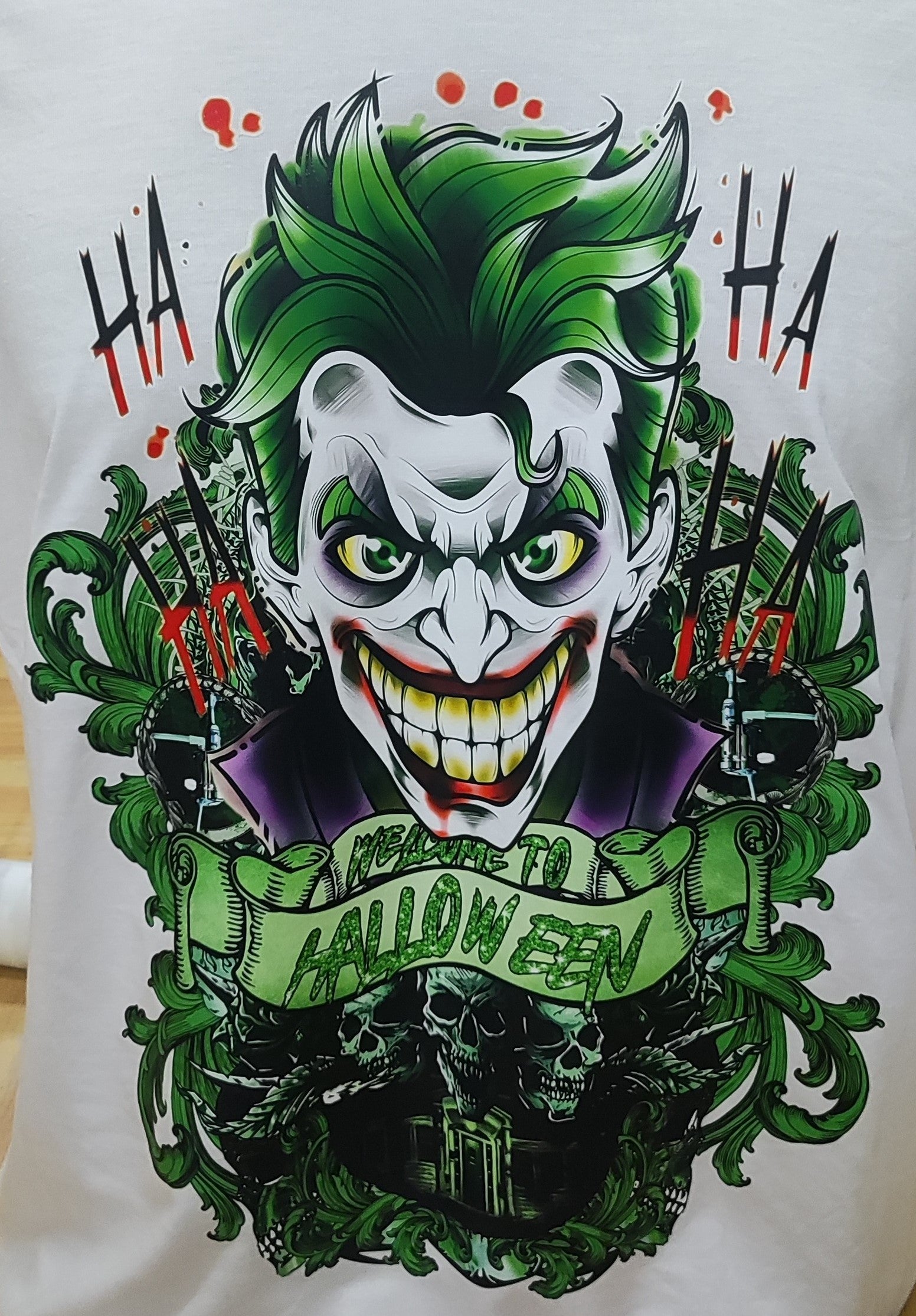 Joker Halloween Graphic Cotton Tee (Large)