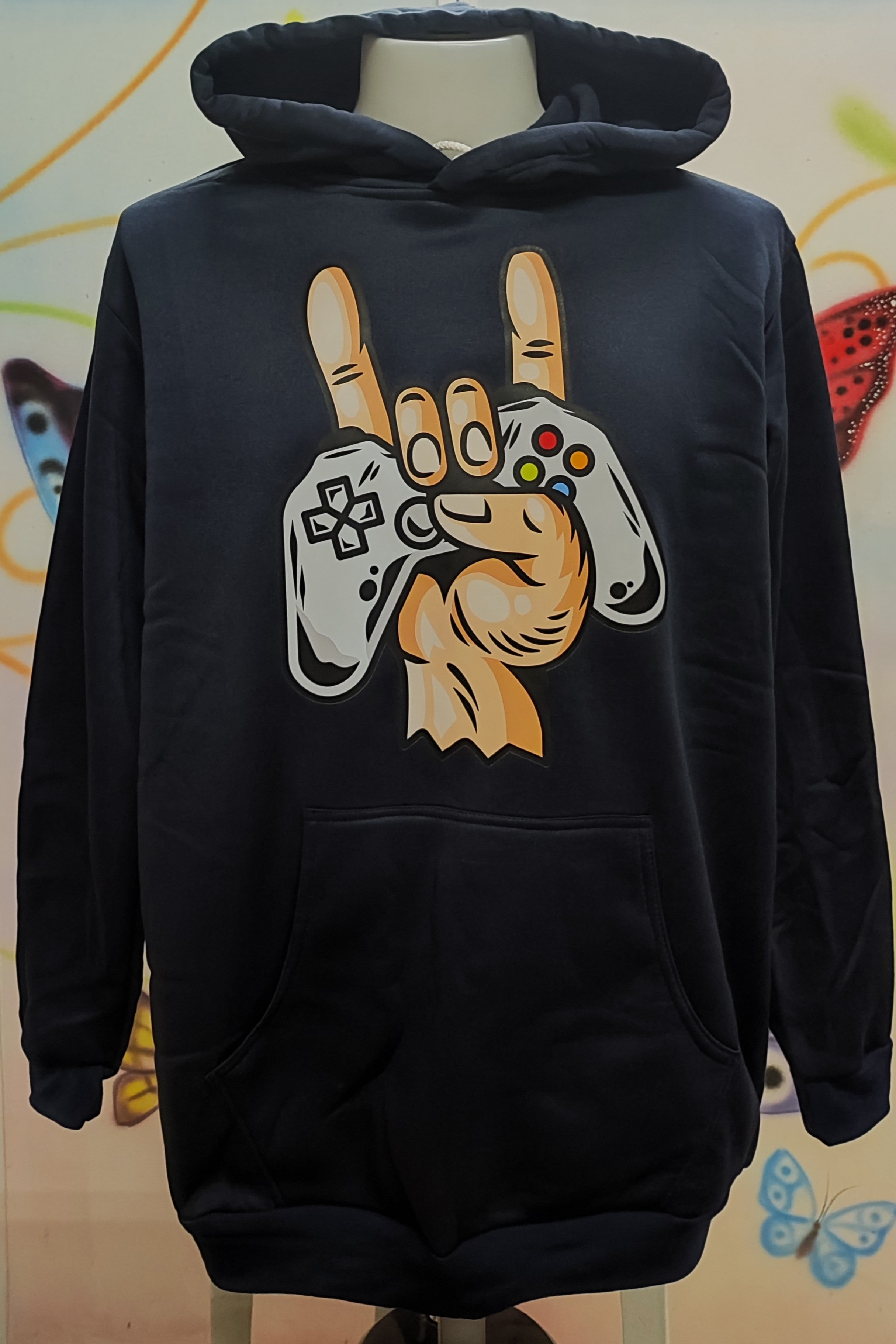 Game on Rocker Graphic Hoodie Jacket (Free Size)