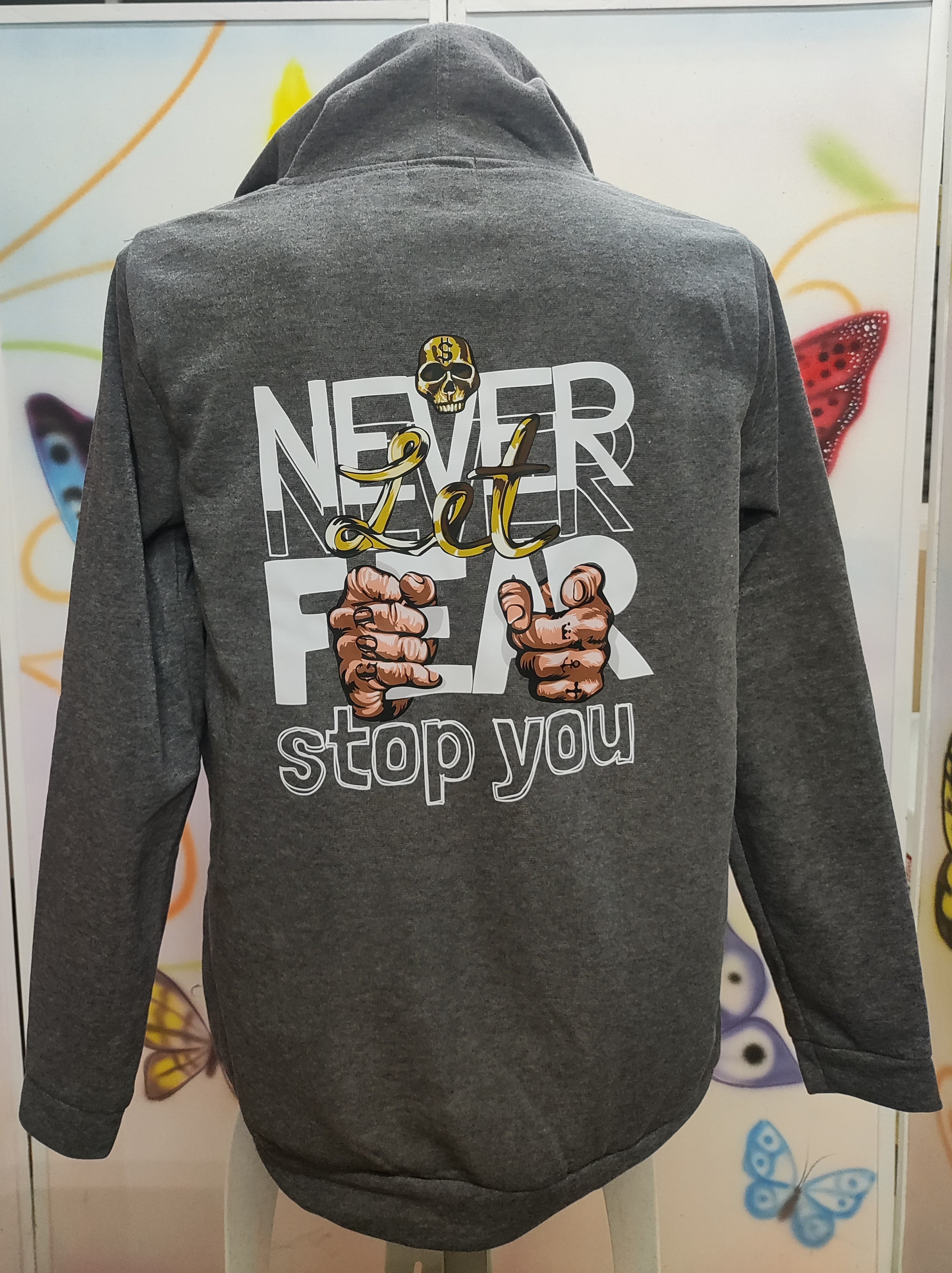 Never Let Fear Stop YOU Graphic Hoodie (Free Size)