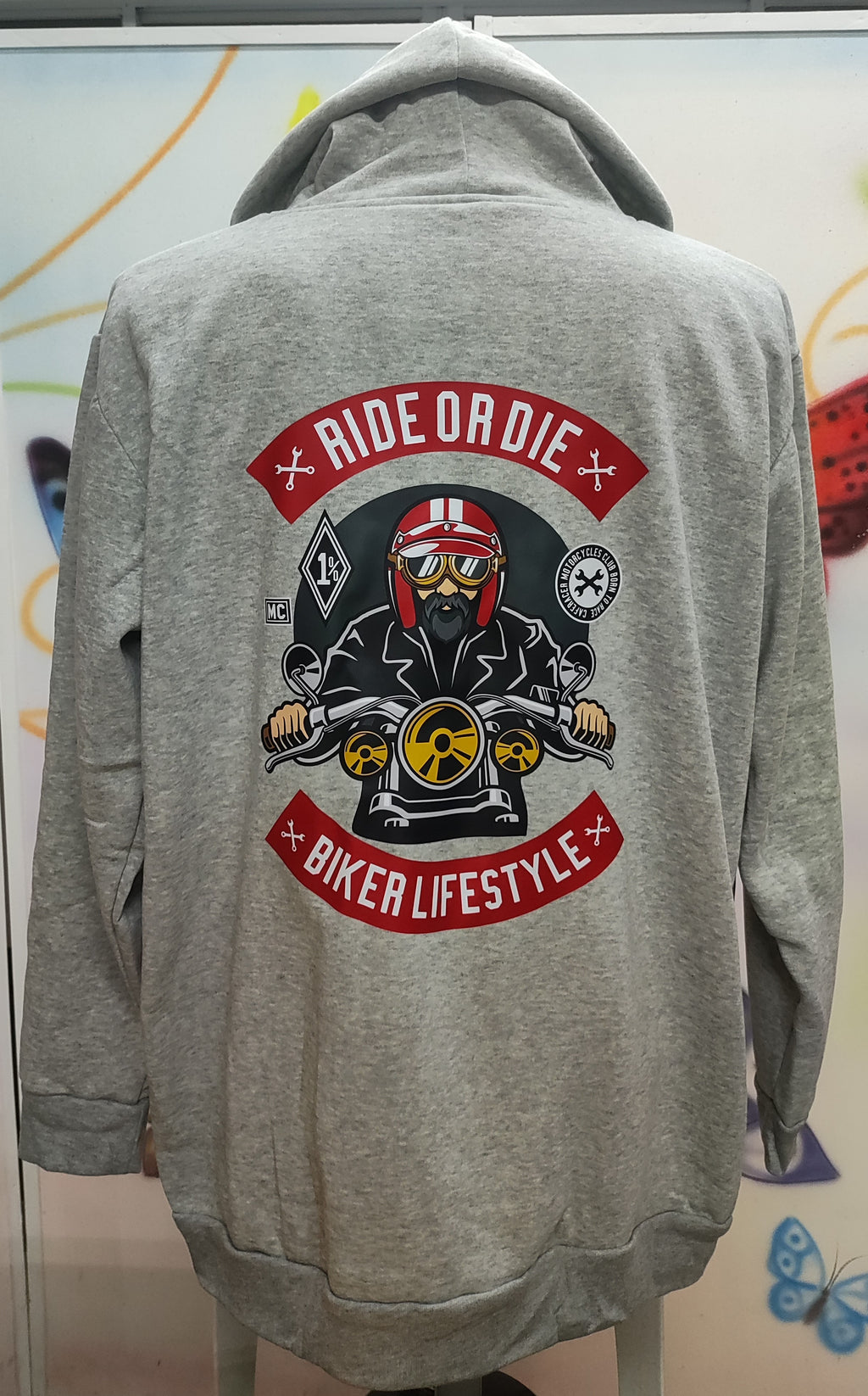 Ride or Die Graphic Hoodie (Free Size)