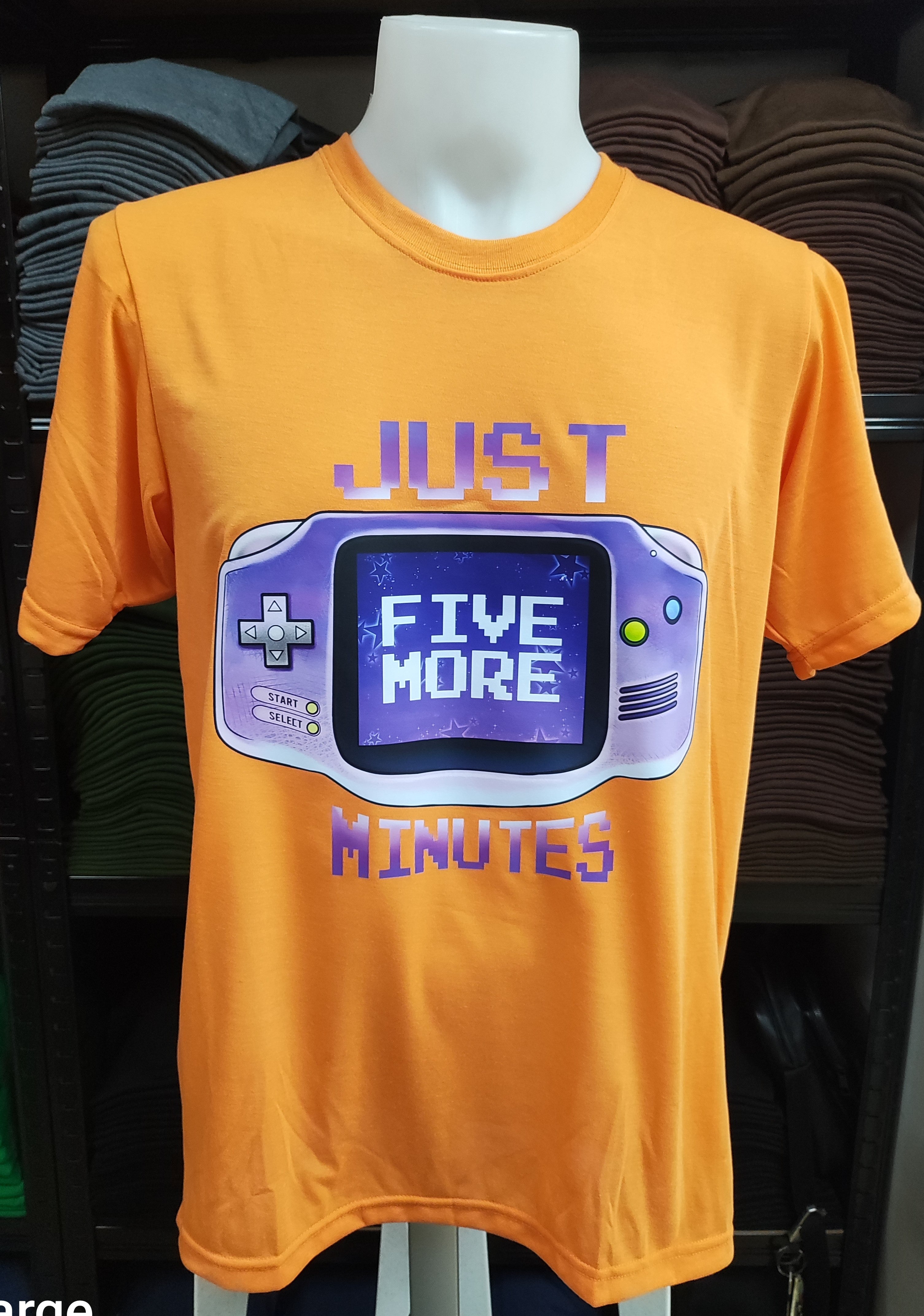Just Five More Minutes Graphic Cotton Tee (Large)