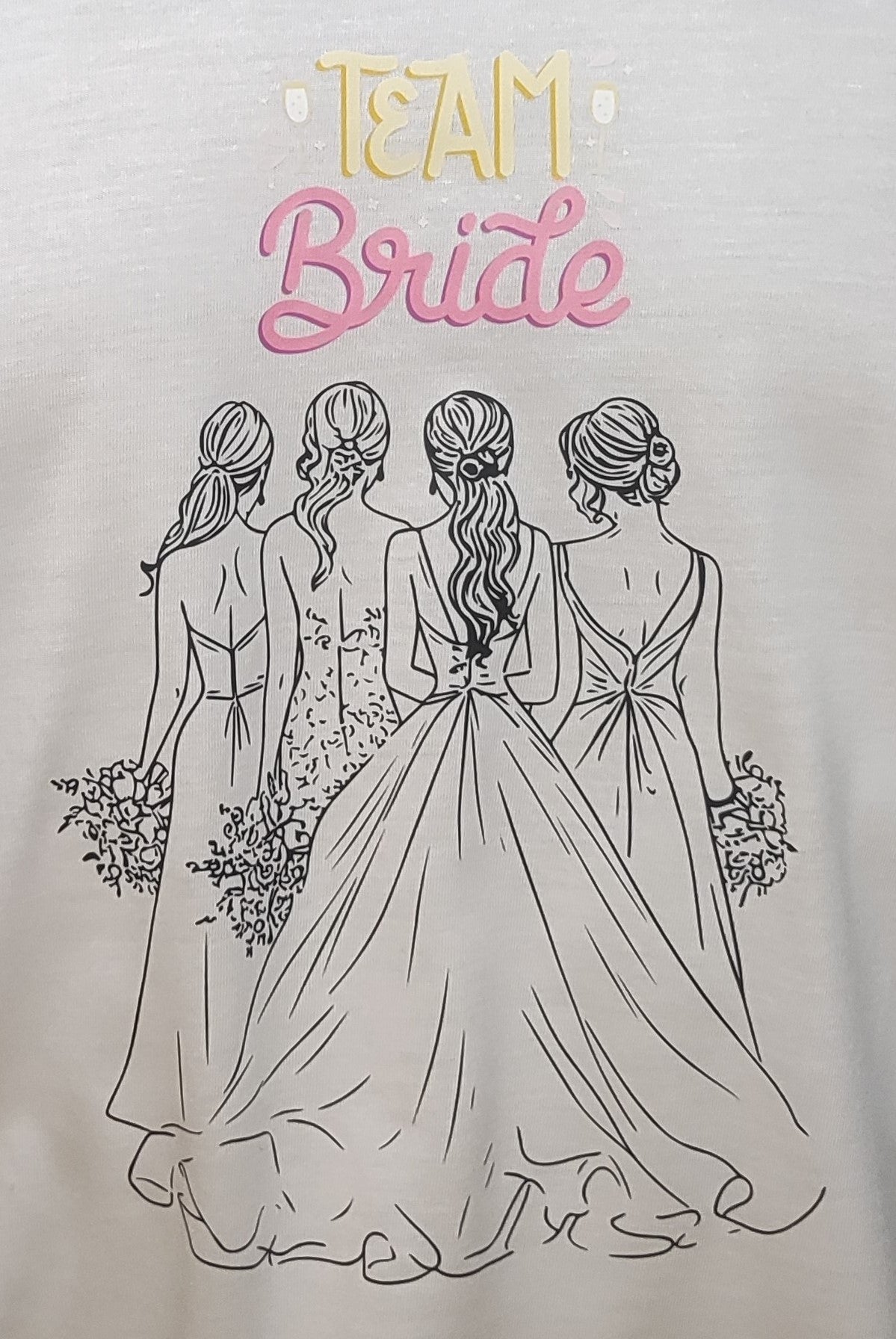 Team Bride Wedding Graphic Cotton Tee (Medium)