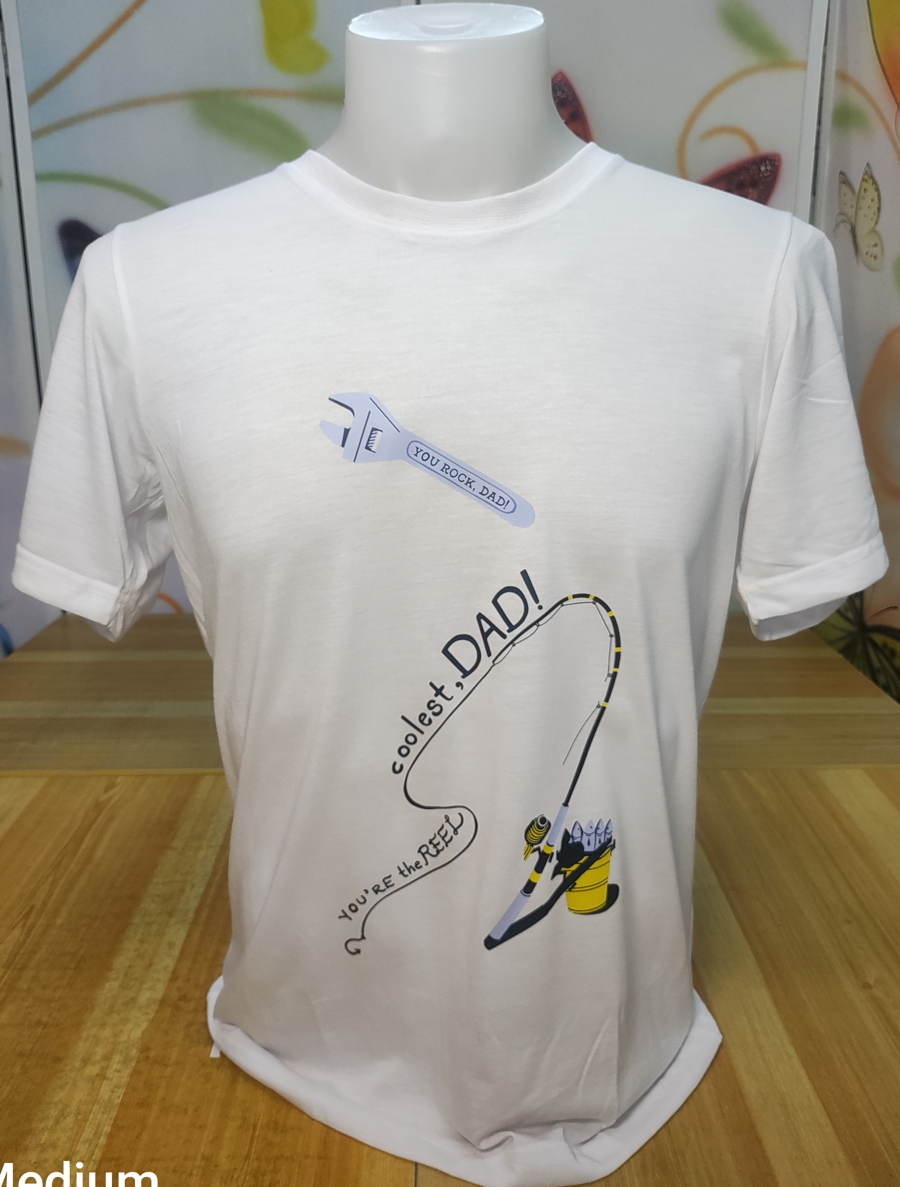 Dad Fishing Graphic Cotton Tee (Medium)