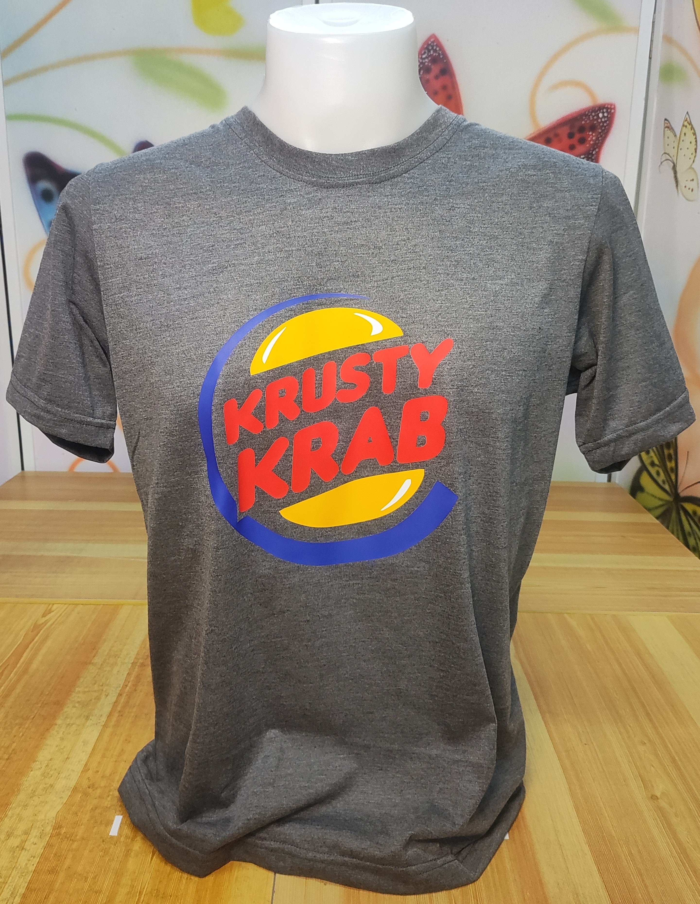 Krusty Krab Parody Brand Graphic Cotton Tee (Medium)