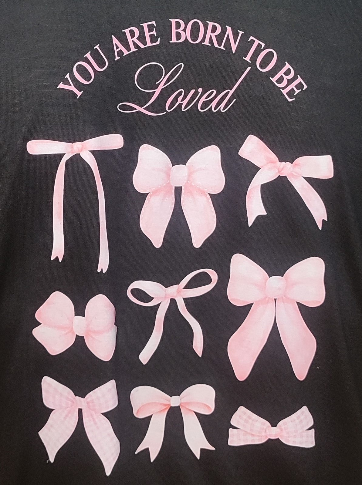 You are born to be loved Graphic Cotton Tee (Medium)