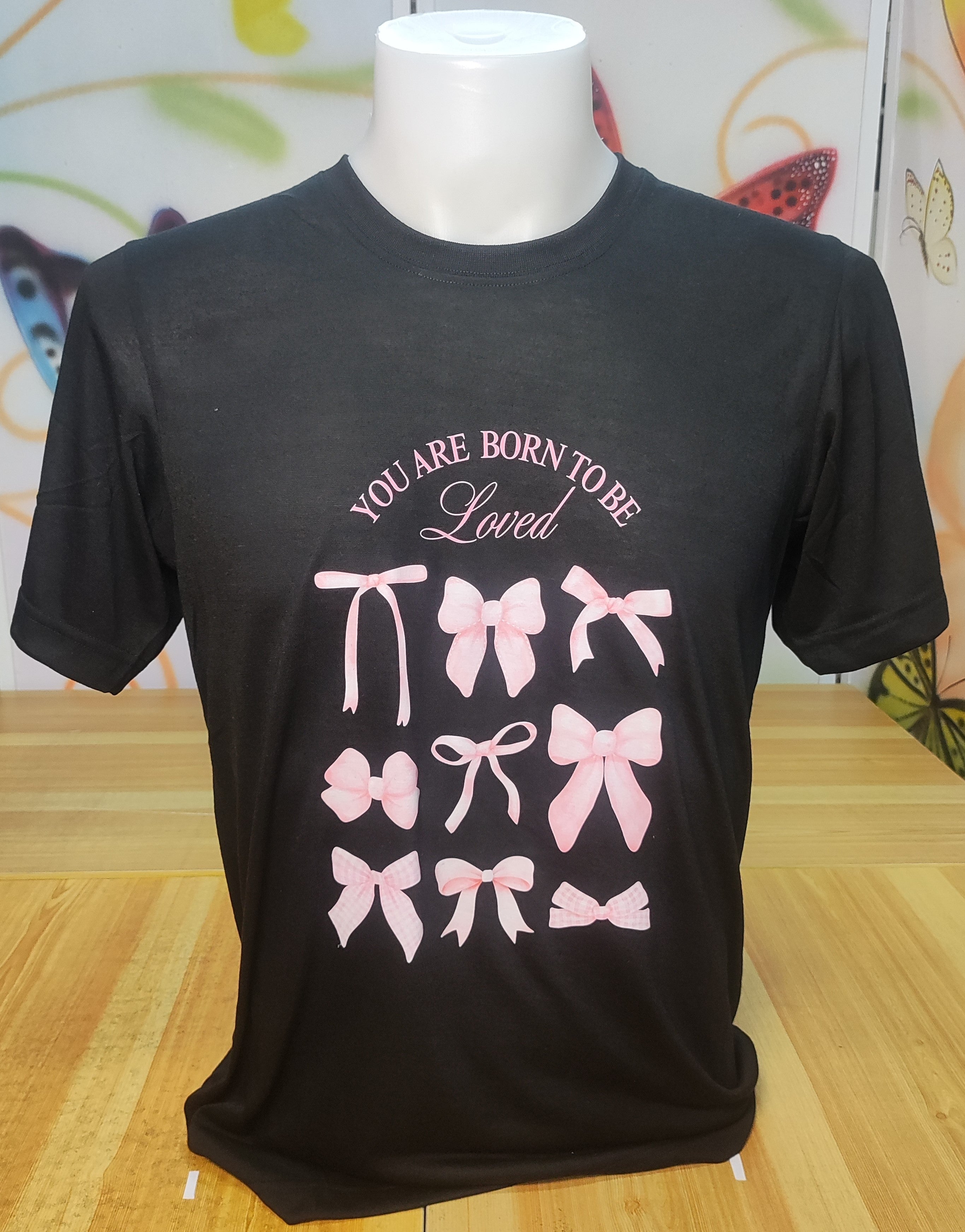 You are born to be loved Graphic Cotton Tee (Medium)
