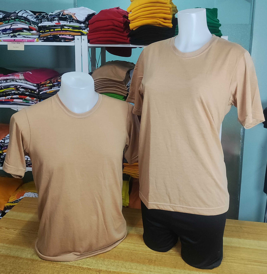 Plain T-shirt Cotton Jersey Mocha
