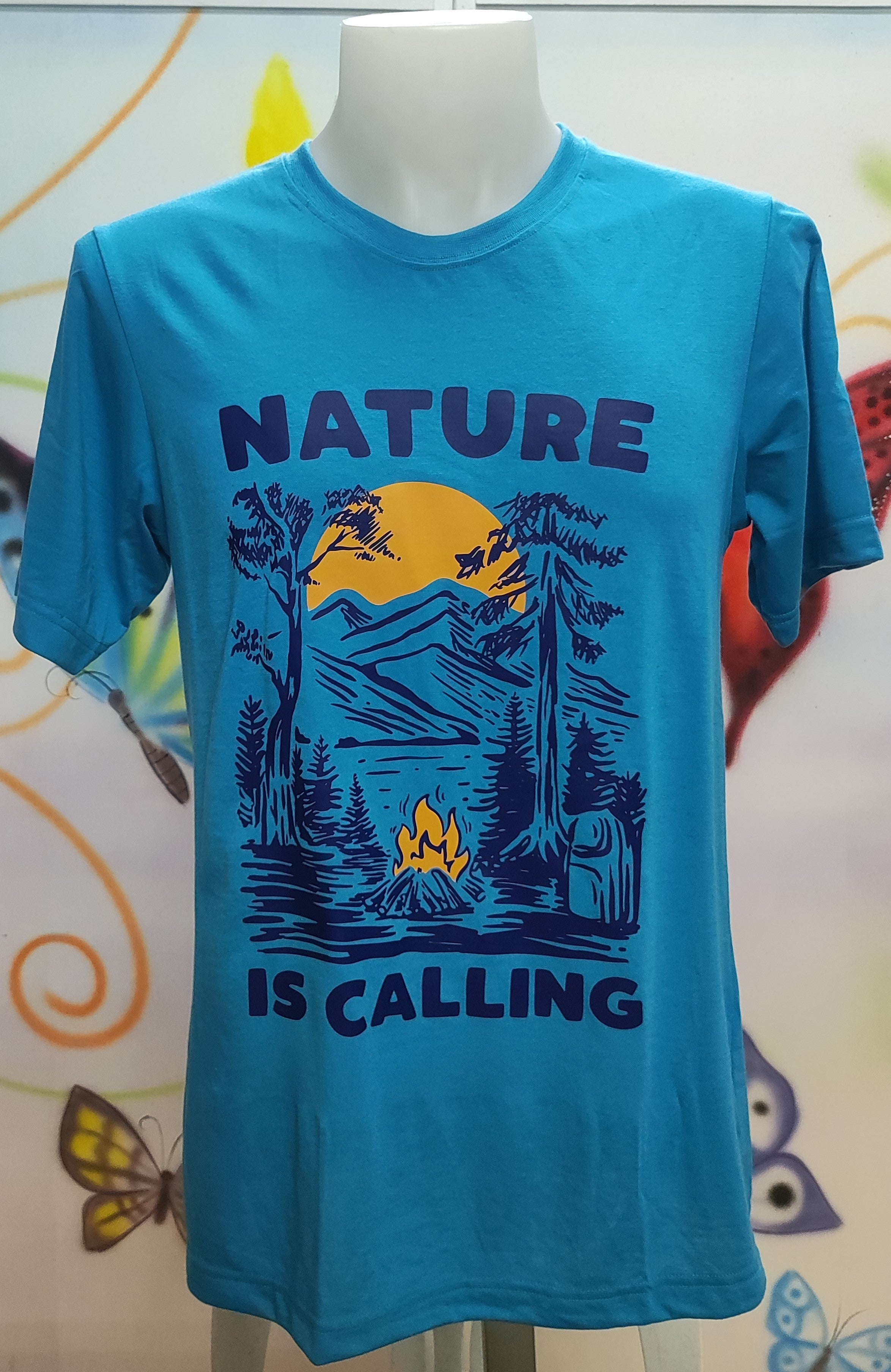 Nature is Calling Graphic Cotton Tee (Large)