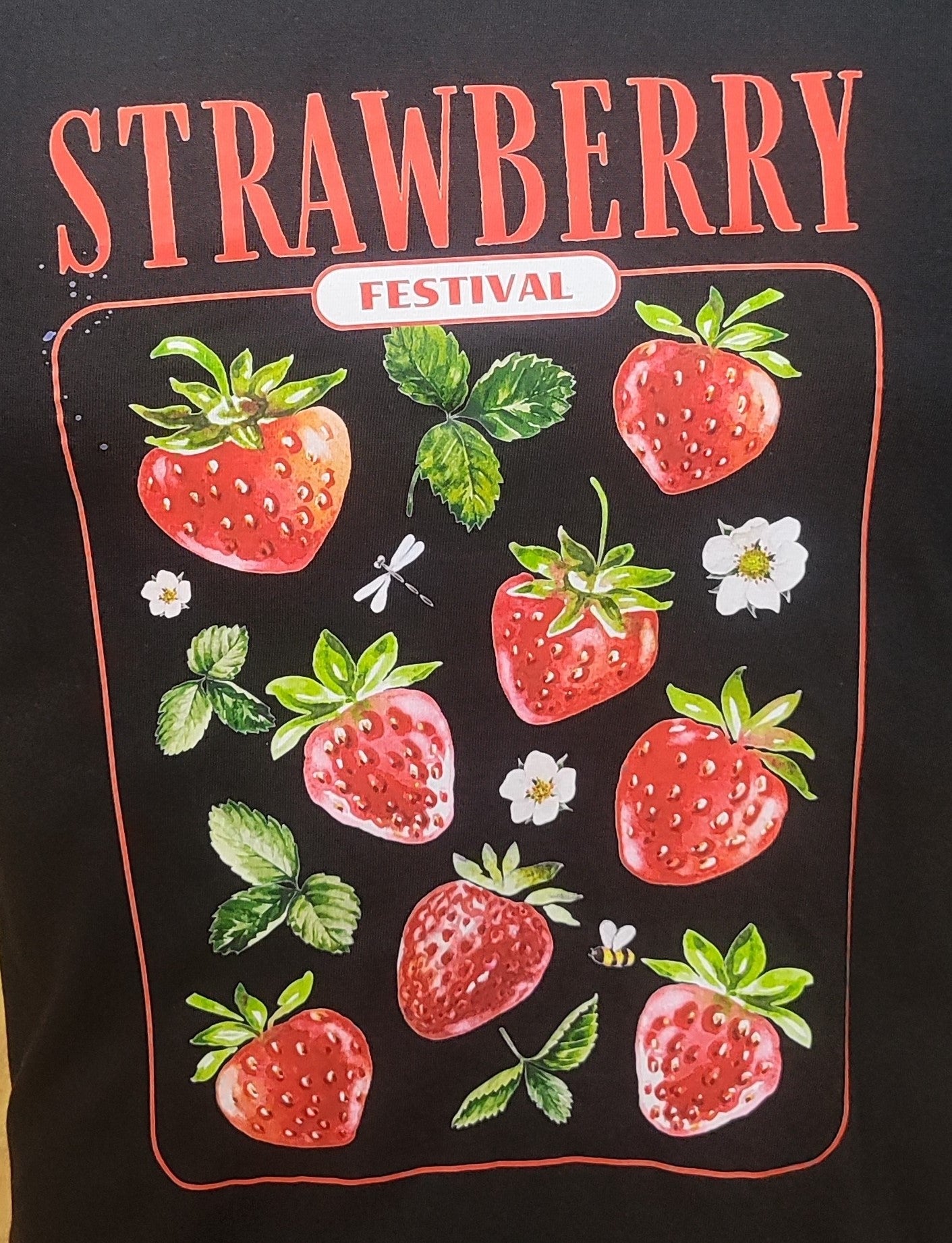 Strawberry Graphic Cotton Tee (Small)