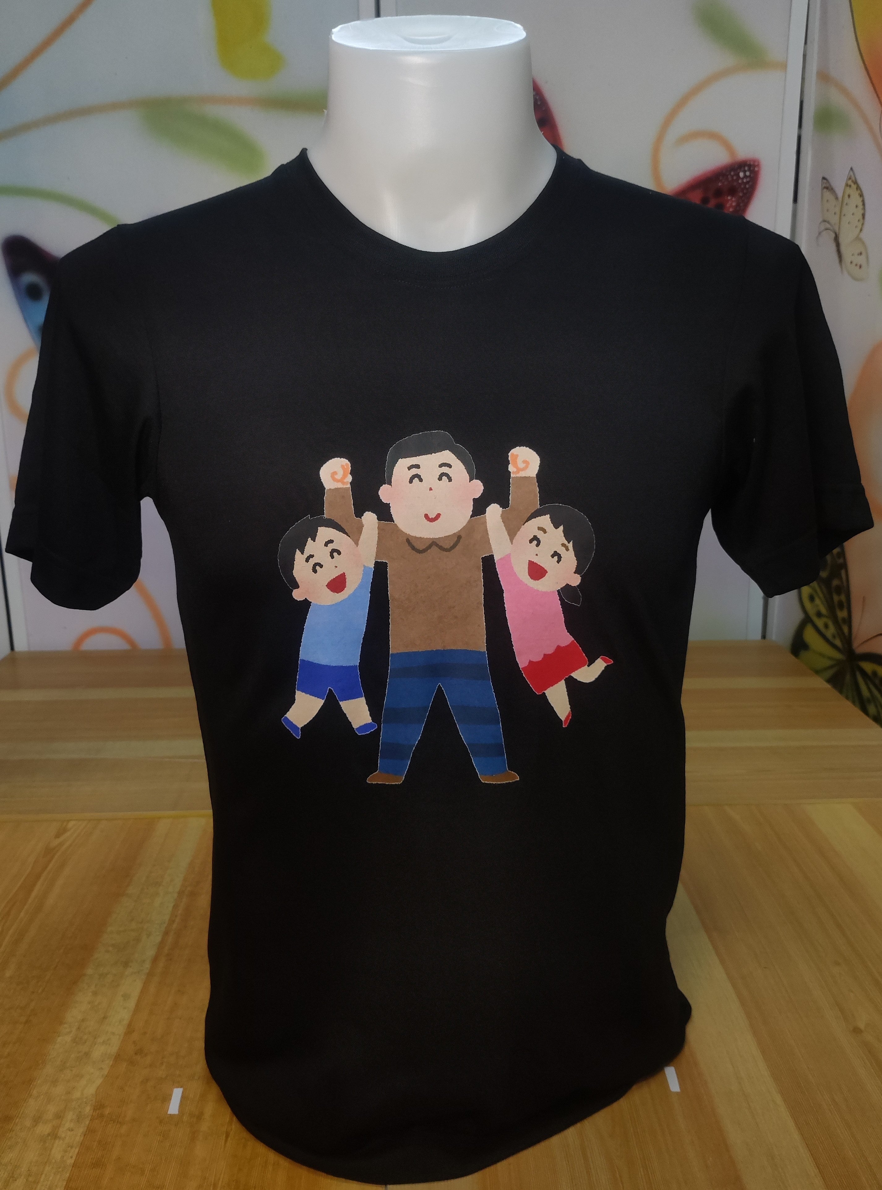 Dad, Son & Daughter Graphic Cotton Tee (Small)