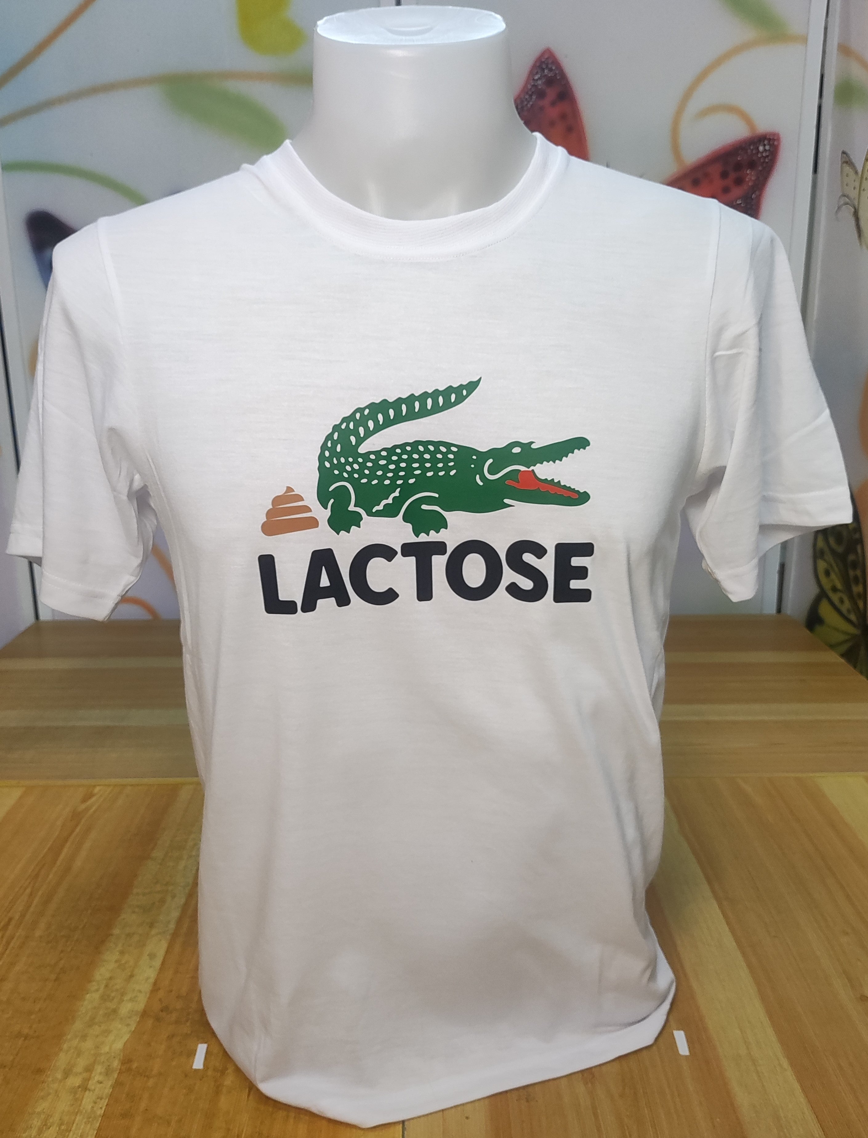 Lactoce Parody Brand Graphic Cotton Tee (Size Small)