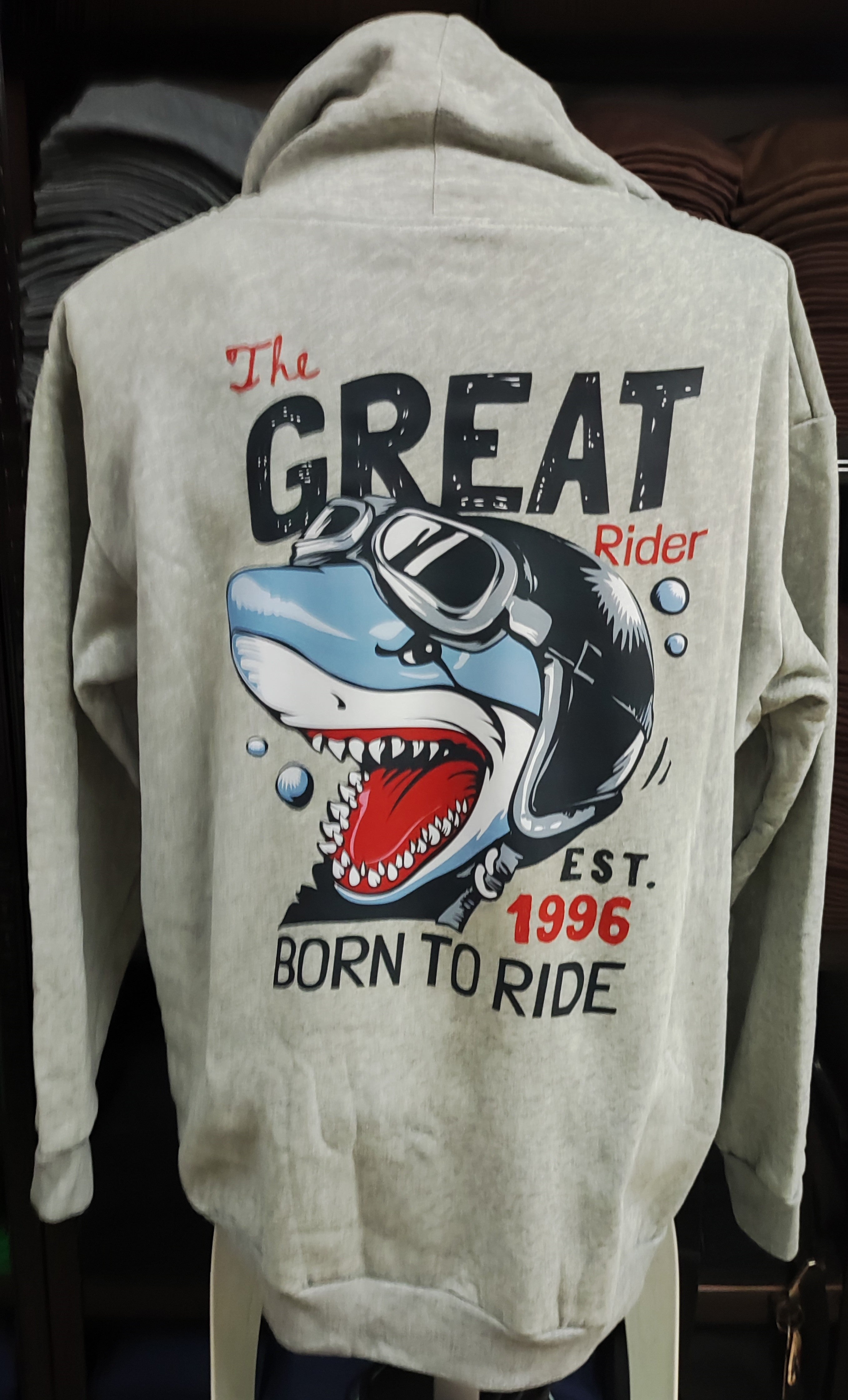 The Great Rider Graphic Hoodie Jacket (Free Size)
