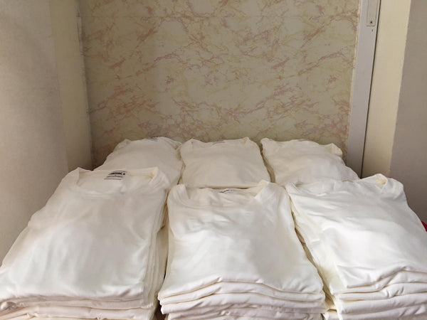 Plain T-Shirt Cotton Spandex Off White