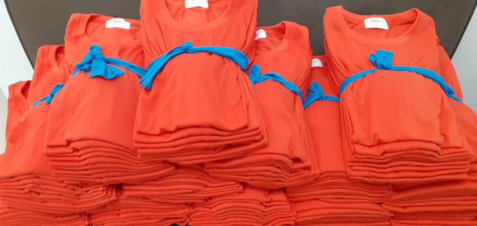 Plain T-Shirt Cotton Jersey Orange