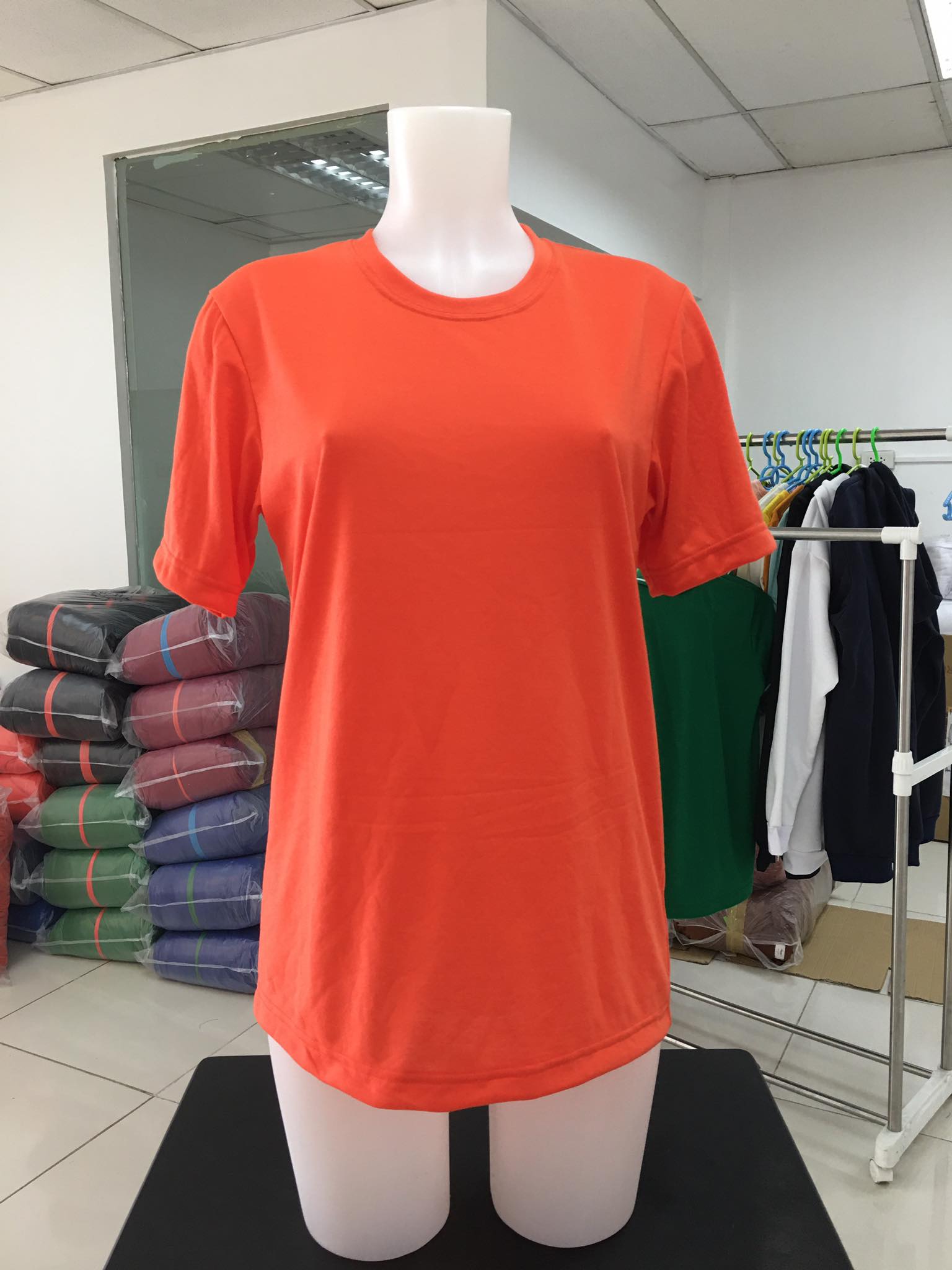 Plain T-Shirt Cotton Jersey Orange