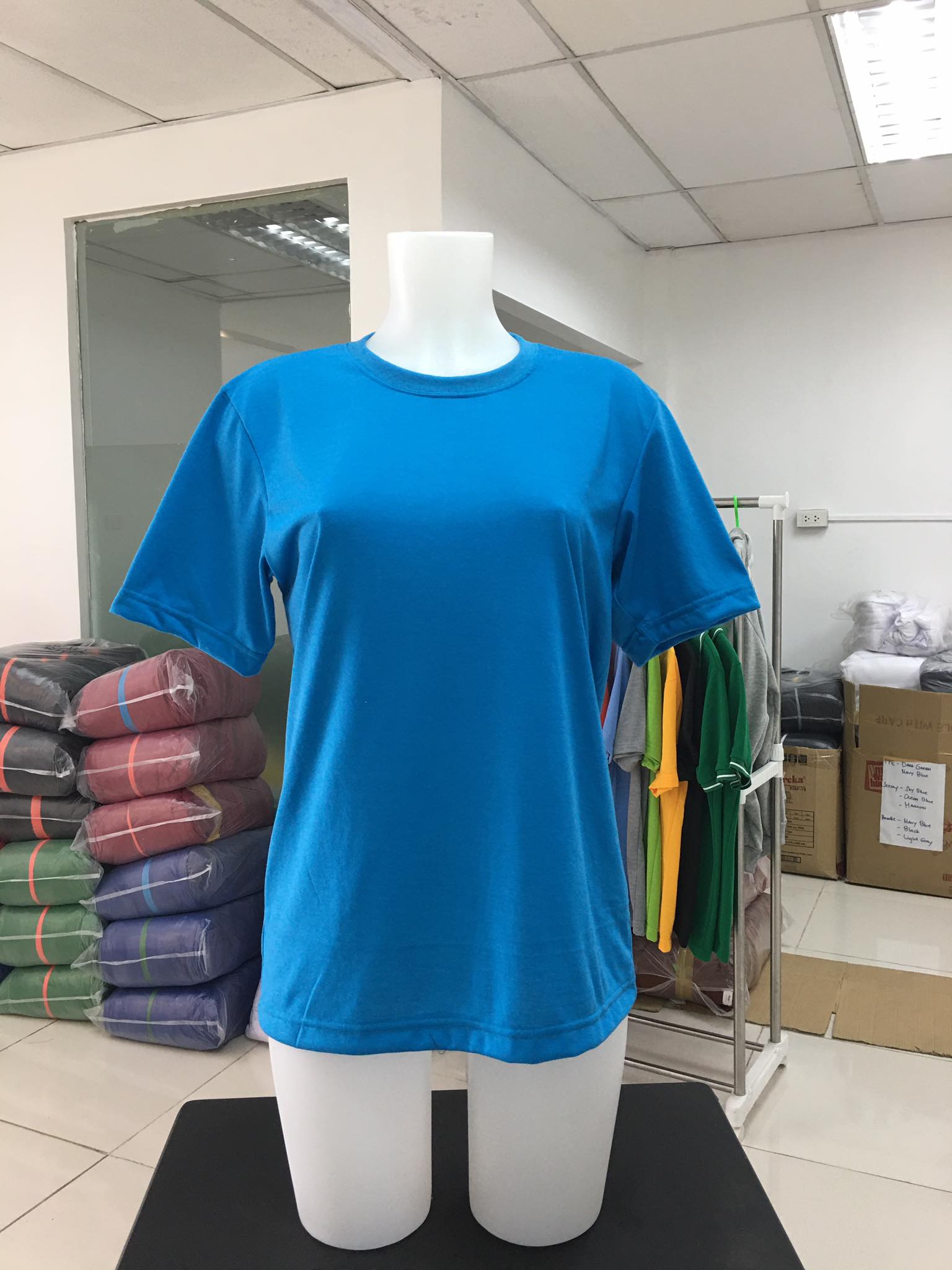 Plain T-Shirt Cotton Jersey Turquoise