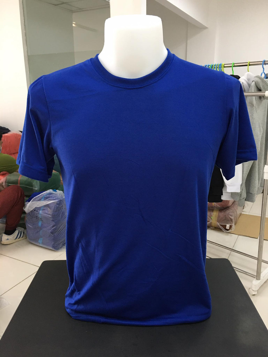 Plain T-Shirt Cotton Jersey Blue