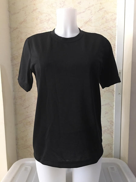 Plain T-Shirt Cotton Jersey Black