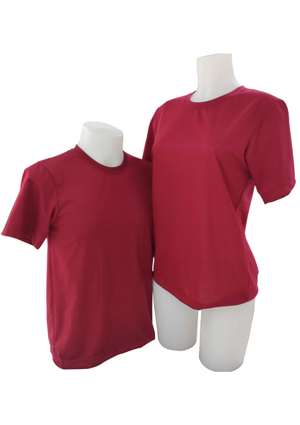 Plain T-Shirt Cotton Jersey Red Rose