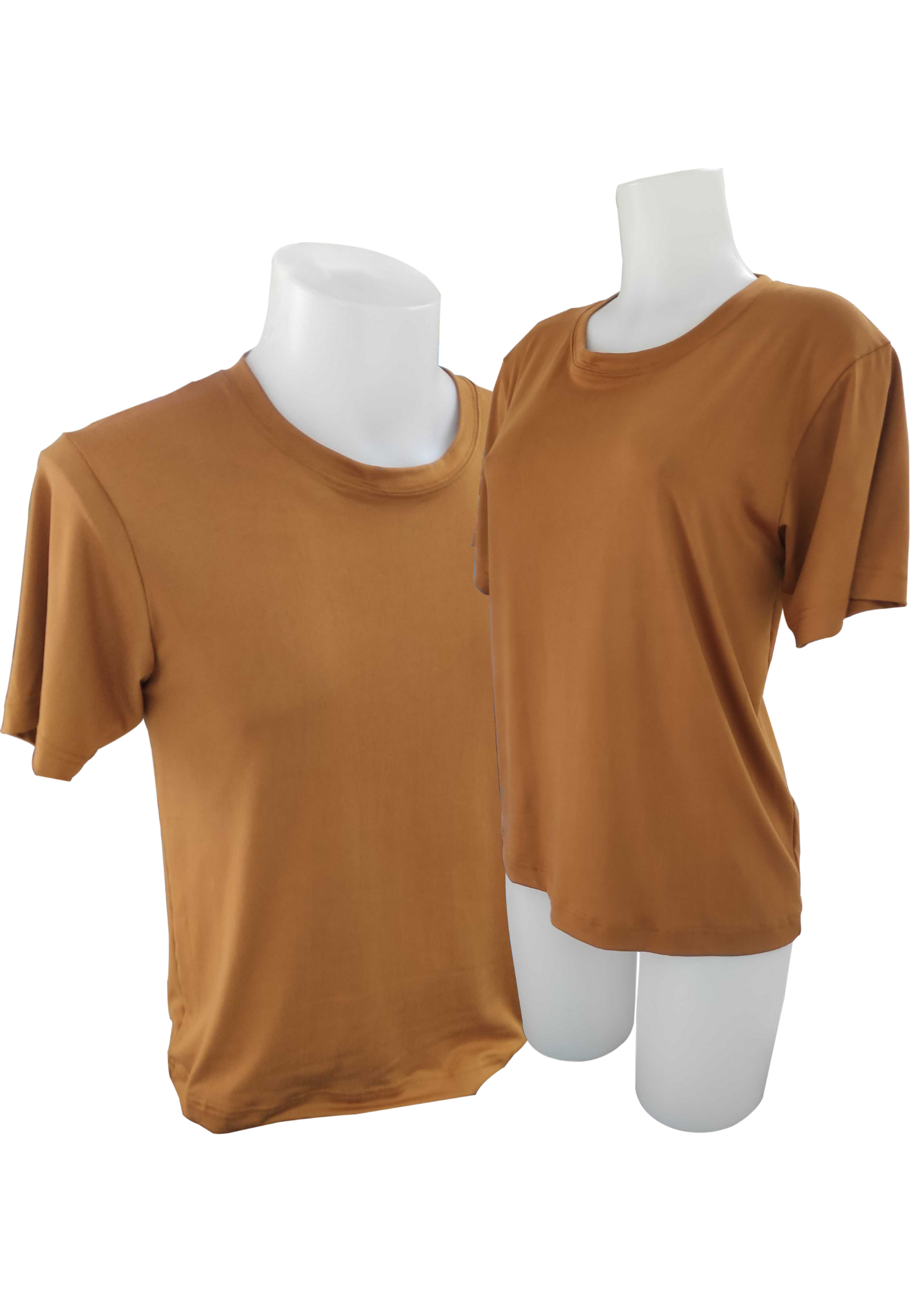 Plain T-Shirt Cotton Spandex Mocha