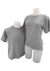 Plain T-Shirt Cotton Spandex Light Gray