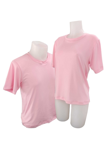 Plain T-Shirt Cotton Spandex Light Pink