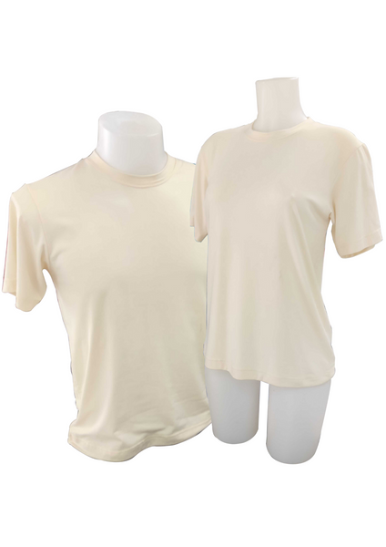 Plain T-Shirt Cotton Spandex Cream