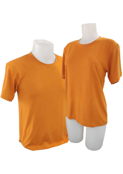 Plain T-Shirt Cotton Spandex Mustard